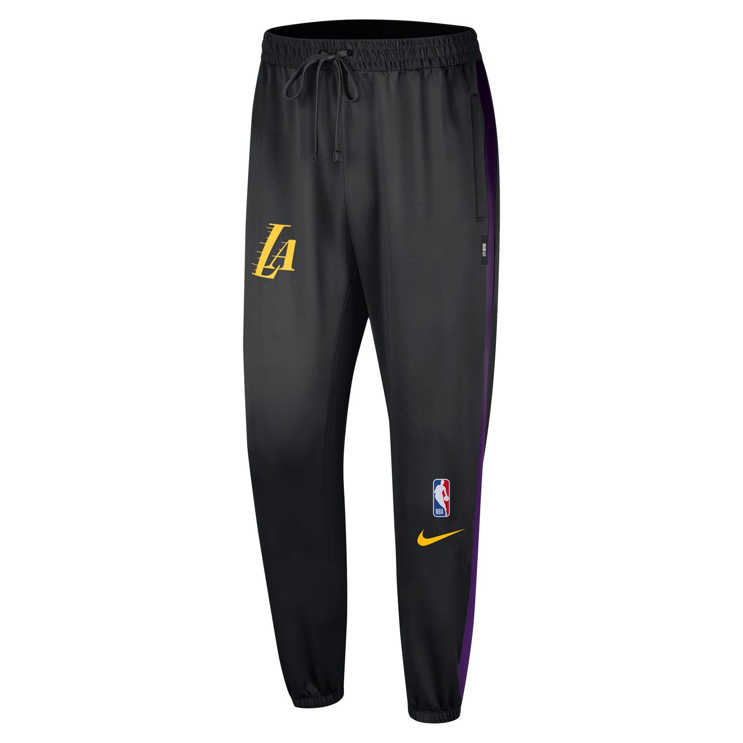 Nike NBA Dri-FIT Los Angeles Lakers Showtime City Edition Pants - Pánské - Kalhoty Nike - Černé - FZ0053-010 - Velikost: 2XL