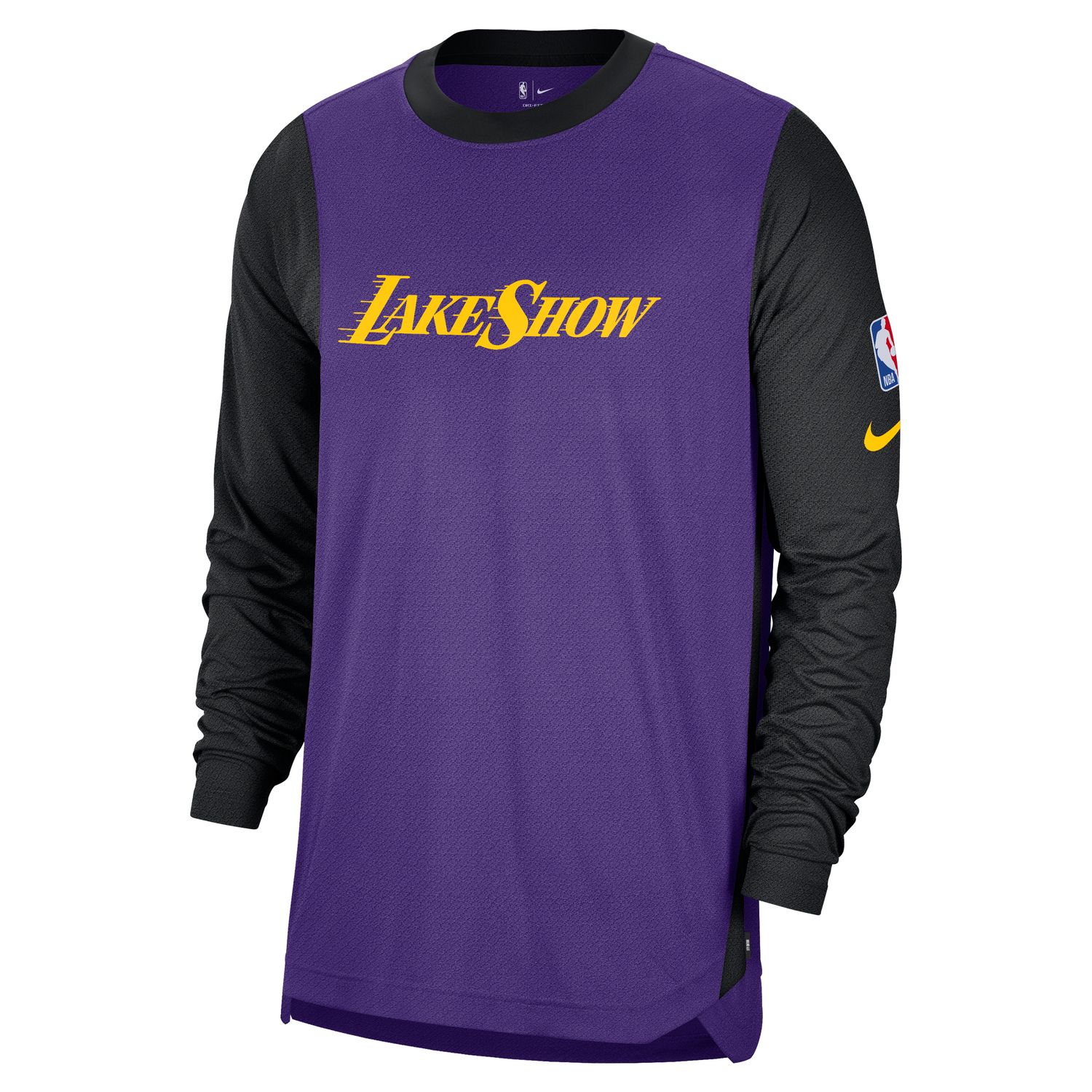 Nike Dri-FIT NBA Los Angeles Lakers Long-Sleeve Pre-Game City Edition Top - Pánské - Triko Nike - Fialové - FZ0098-504 - Velikost: 2XL