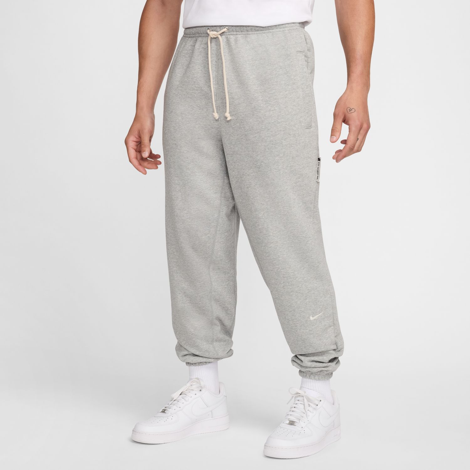 Nike Dri-FIT Standard Issue Basketball Pants Heather Grey - Pánské - Kalhoty Nike - Šedé - FZ0224-063 - Velikost: 2XL
