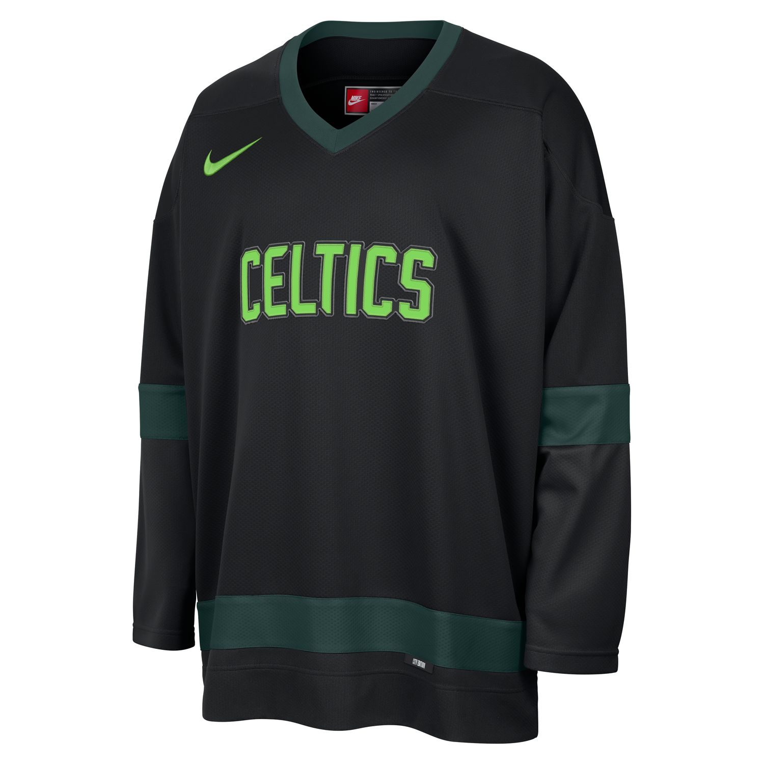 Nike NBA Boston Celtics City Edition Hockey Jersey - Pánské - Dres Nike - Černé - FZ0343-010 - Velikost: M