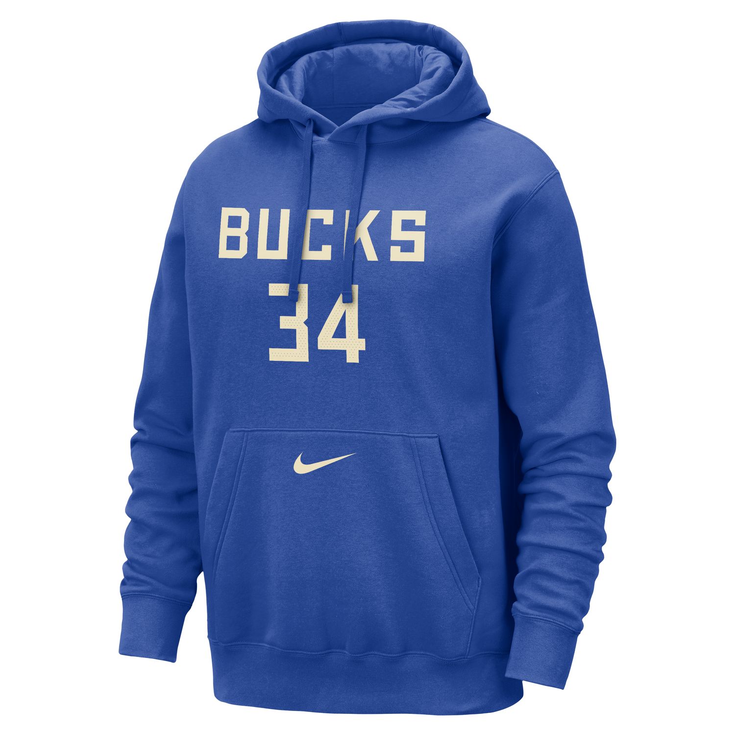 Levně Nike Antetokounmpo Milwaukee Buck Club Pullover Hoodie Blue - Pánské - Mikina Nike - Modré - FZ0557-481