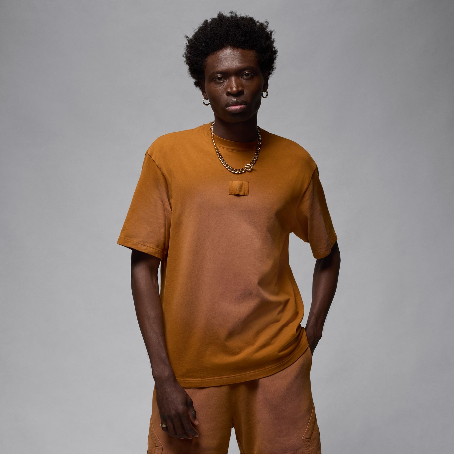 Jordan Flight Essentials 85 Washed Tee - Pánské - Triko Jordan - Hnědé - FZ1914-228 - Velikost: M