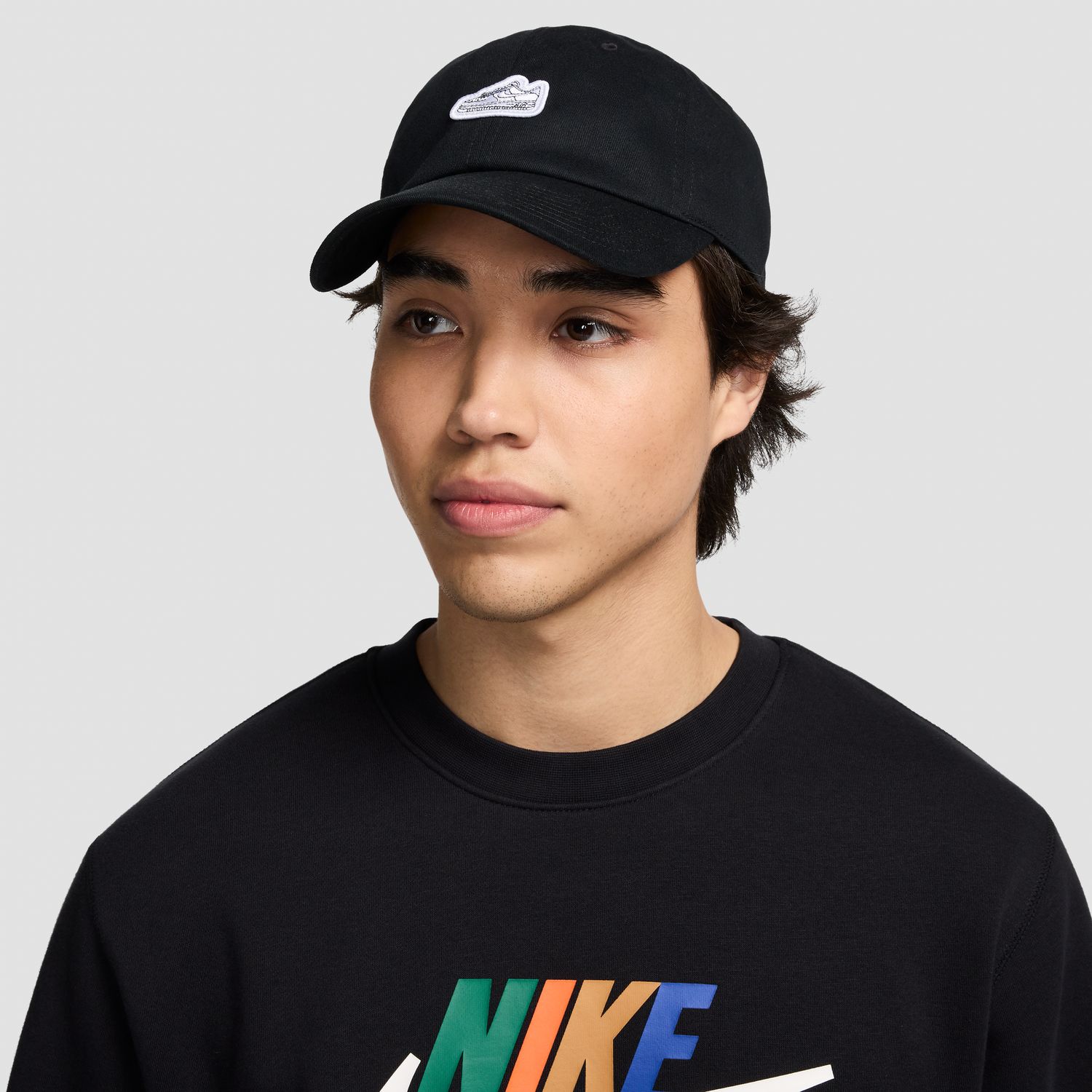 Nike Club Air Force 1 Patch Unstructured Cap Black - Unisex - Kšiltovka Nike - Černé - FZ2121-010 - Velikost: S/M