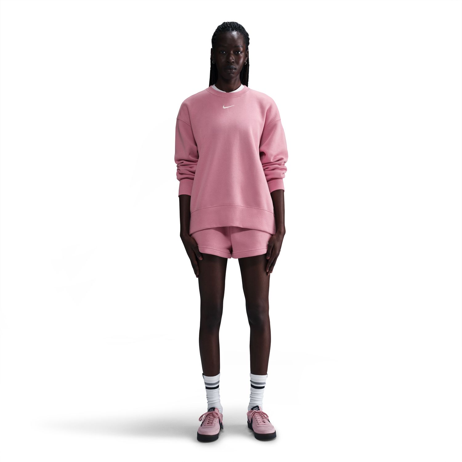Nike Sportswear Phoenix Fleece Wmns Oversized Crewneck Elemental Pink - Dámské - Mikina Nike - Růžové - FZ4270-699 - Velikost: M