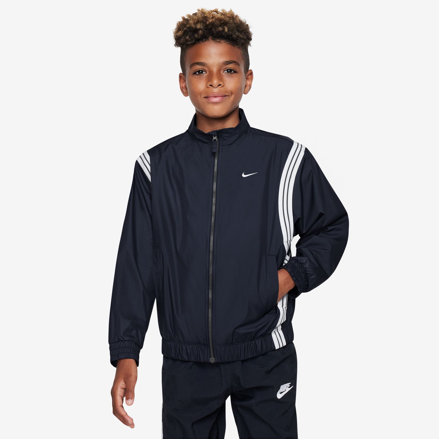 Nike Crossover Big Kids' Repel Basketball Jacket - Dětské - Bunda Nike - Modré - FZ5233-451 - Velikost: XL