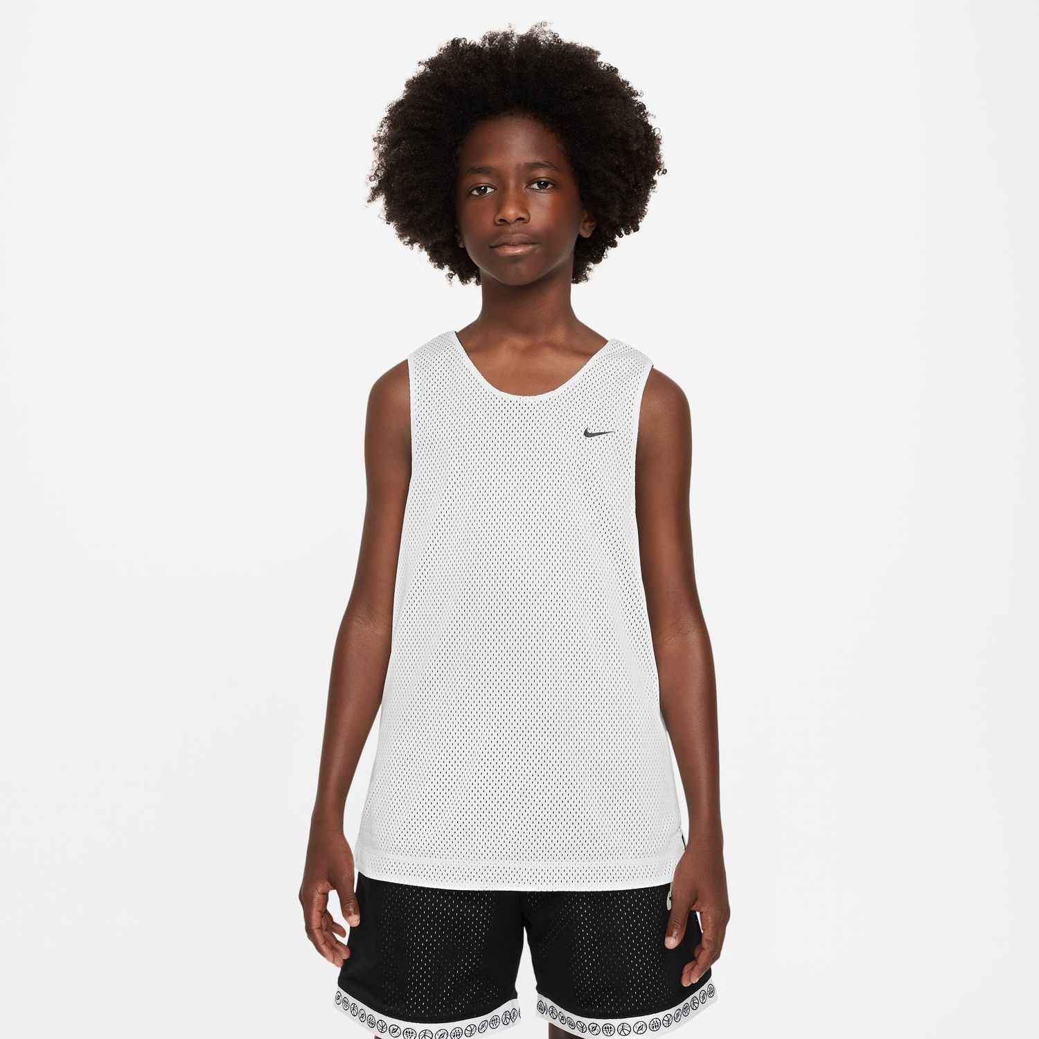 Nike Big Kids' Dri-FIT Reversible Jersey - Dětské - Dres Nike - Bílé - FZ5242-100 - Velikost: S