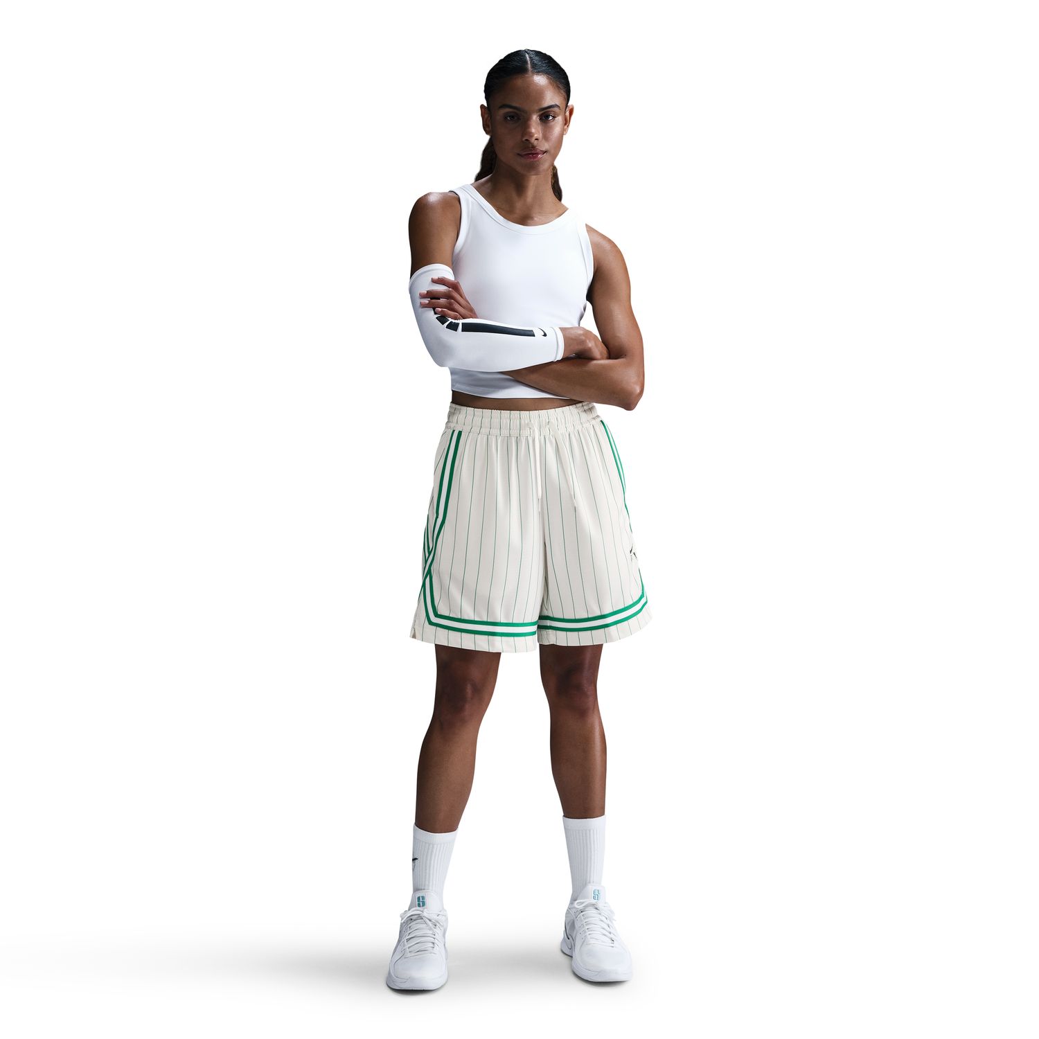Nike Fly Crossover Wmns Basketball Shorts Sail - Dámské - Kraťasy Nike - Bílé - FZ5510-133 - Velikost: XL