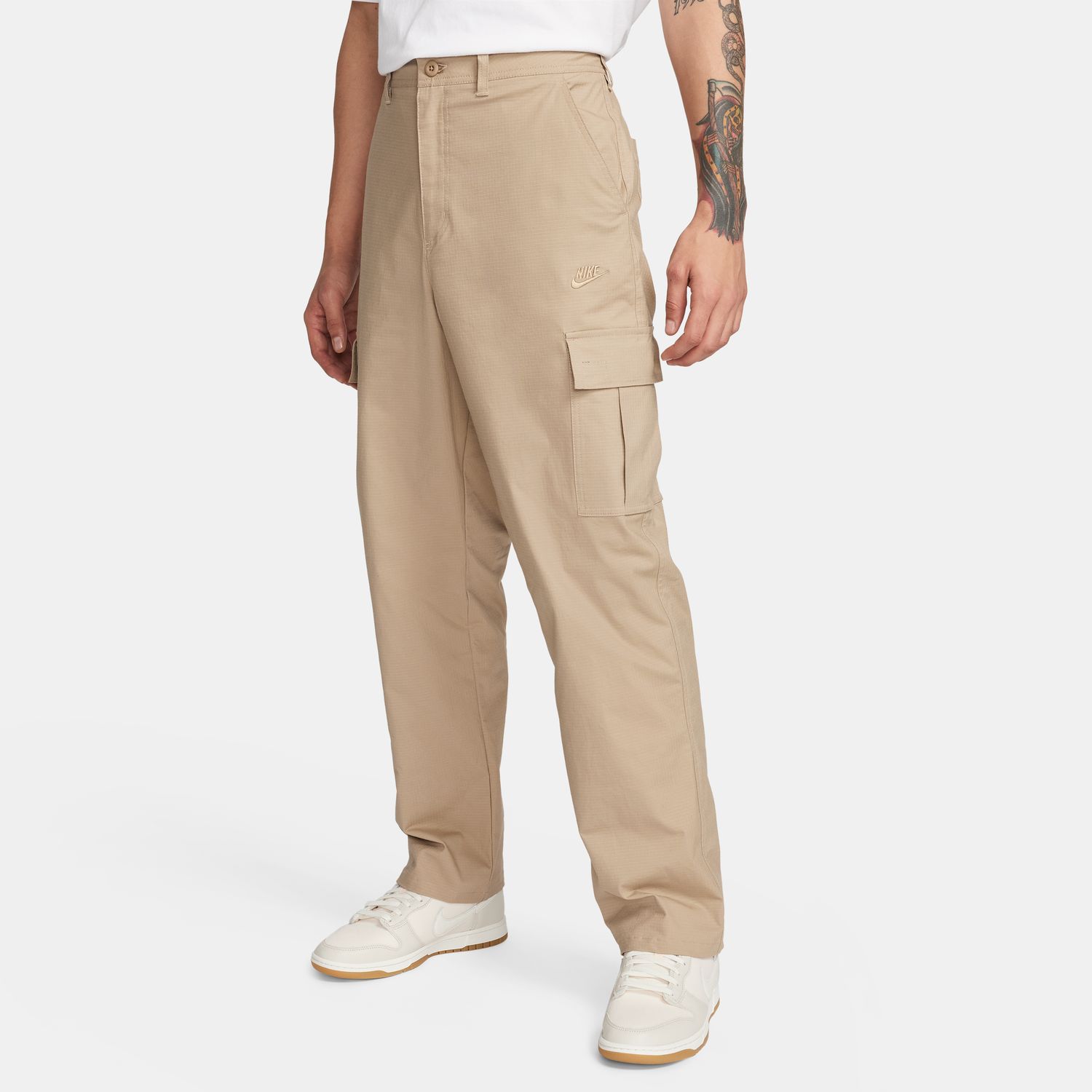 Nike Club Cargo Pants Khaki - Pánské - Kalhoty Nike - Hnědé - FZ5765-247 - Velikost: 36/34