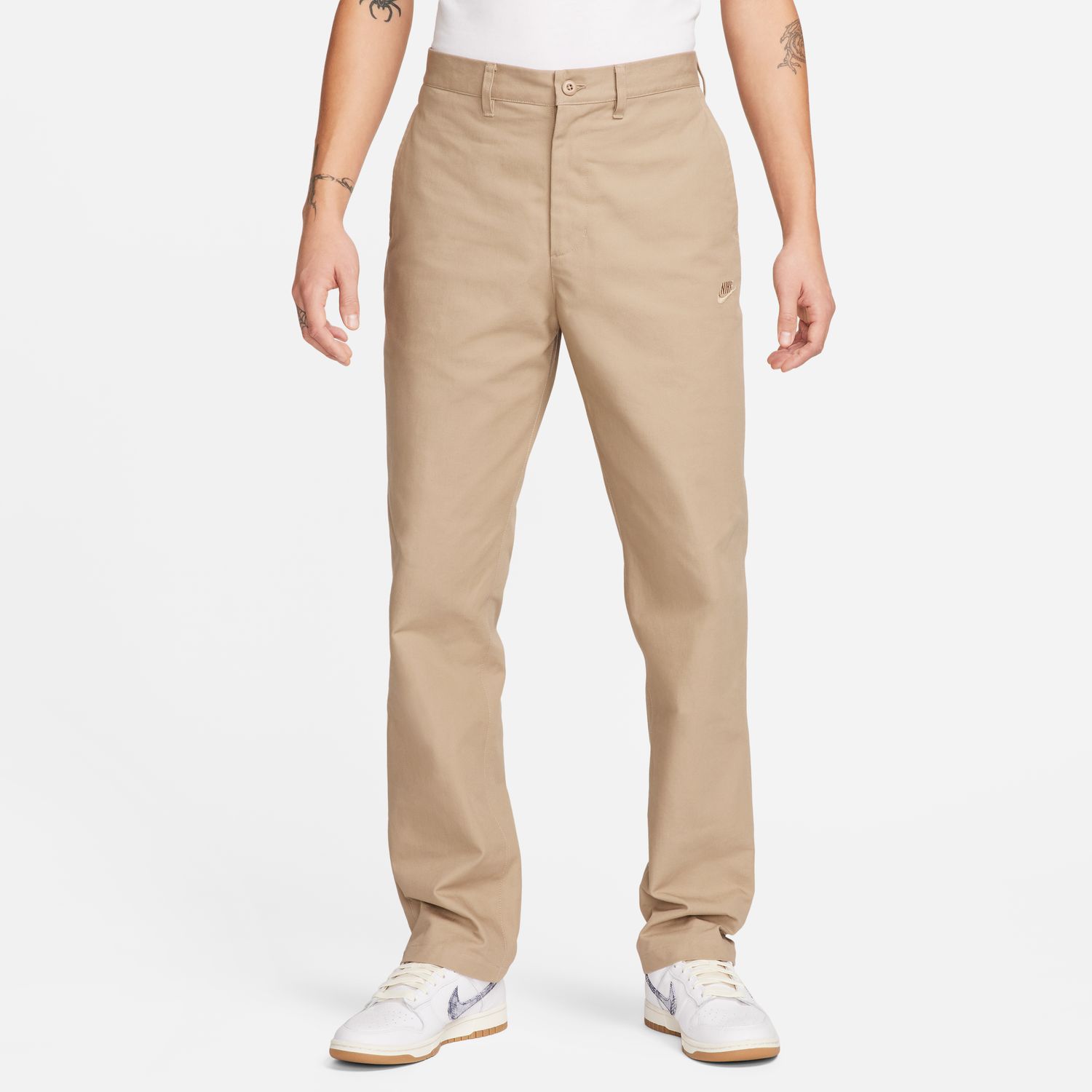 Nike Club Chino Pants Khaki - Pánské - Kalhoty Nike - Hnědé - FZ5770-247 - Velikost: 30/32