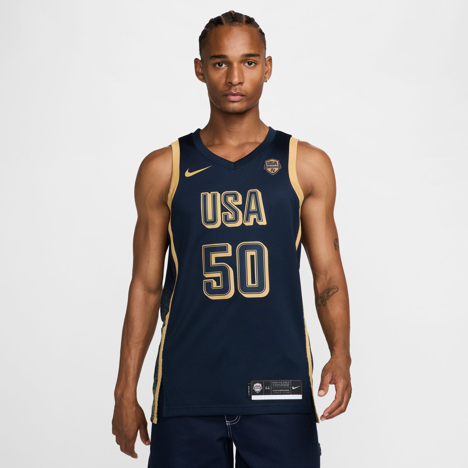 Nike Team USA 50th Anniversary Limited Jersey Obsidian - Pánské - Dres Jordan - Modré - FZ7317-451 - Velikost: 2XL
