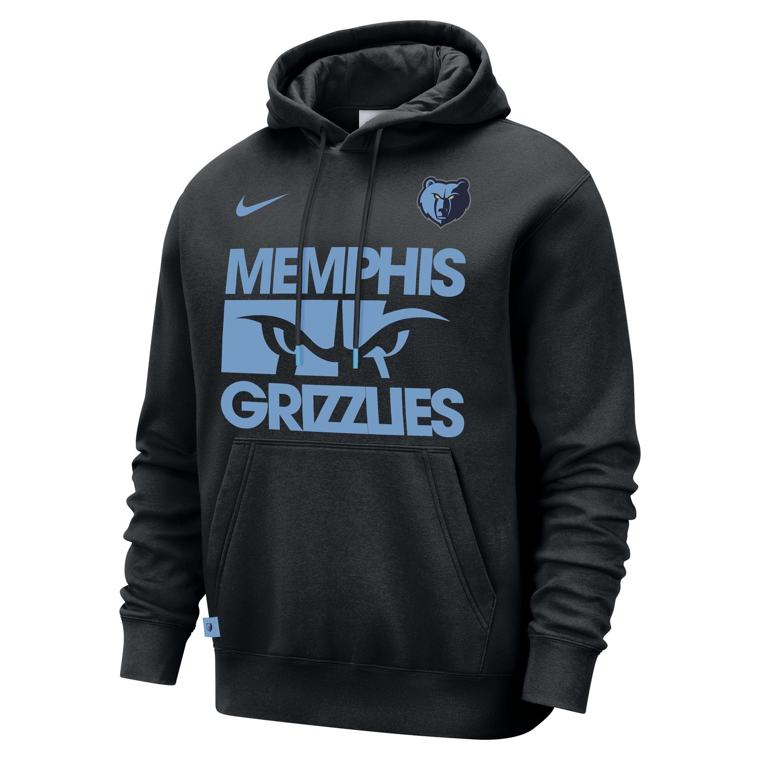 Nike NBA Memphis Grizzlies Club Courtside Pullover Hoodie - Pánské - Mikina Nike - Černé - FZ7693-010 - Velikost: M