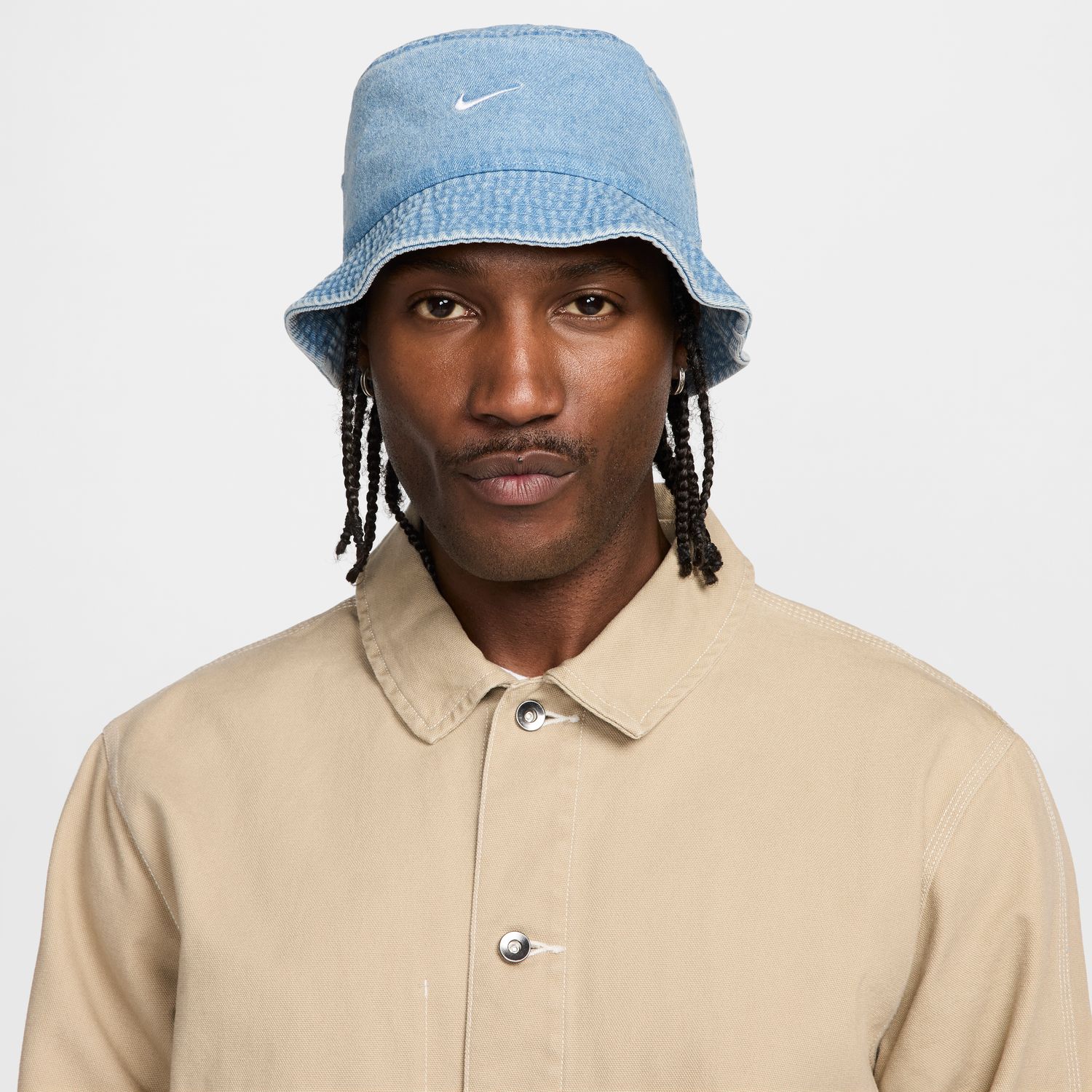 Nike Apex Denim Bucket Hat - Unisex - Klobouk Nike - Modré - HF0384-429 - Velikost: S