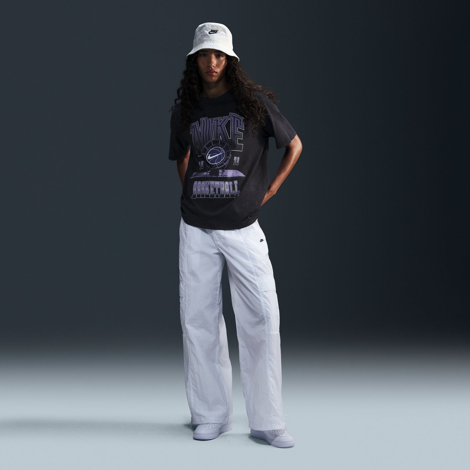 Nike Wmns Vintage Basketball Tee Black - Dámské - Triko Nike - Černé - HF3270-010 - Velikost: L