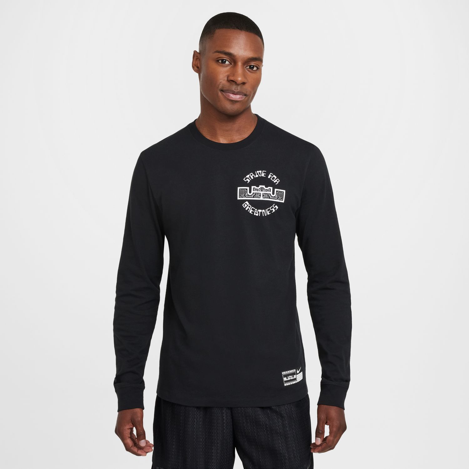 Nike LeBron Max90 Long-Sleeve Basketball Tee Black - Pánské - Triko Nike - Černé - HF6191-010 - Velikost: XL