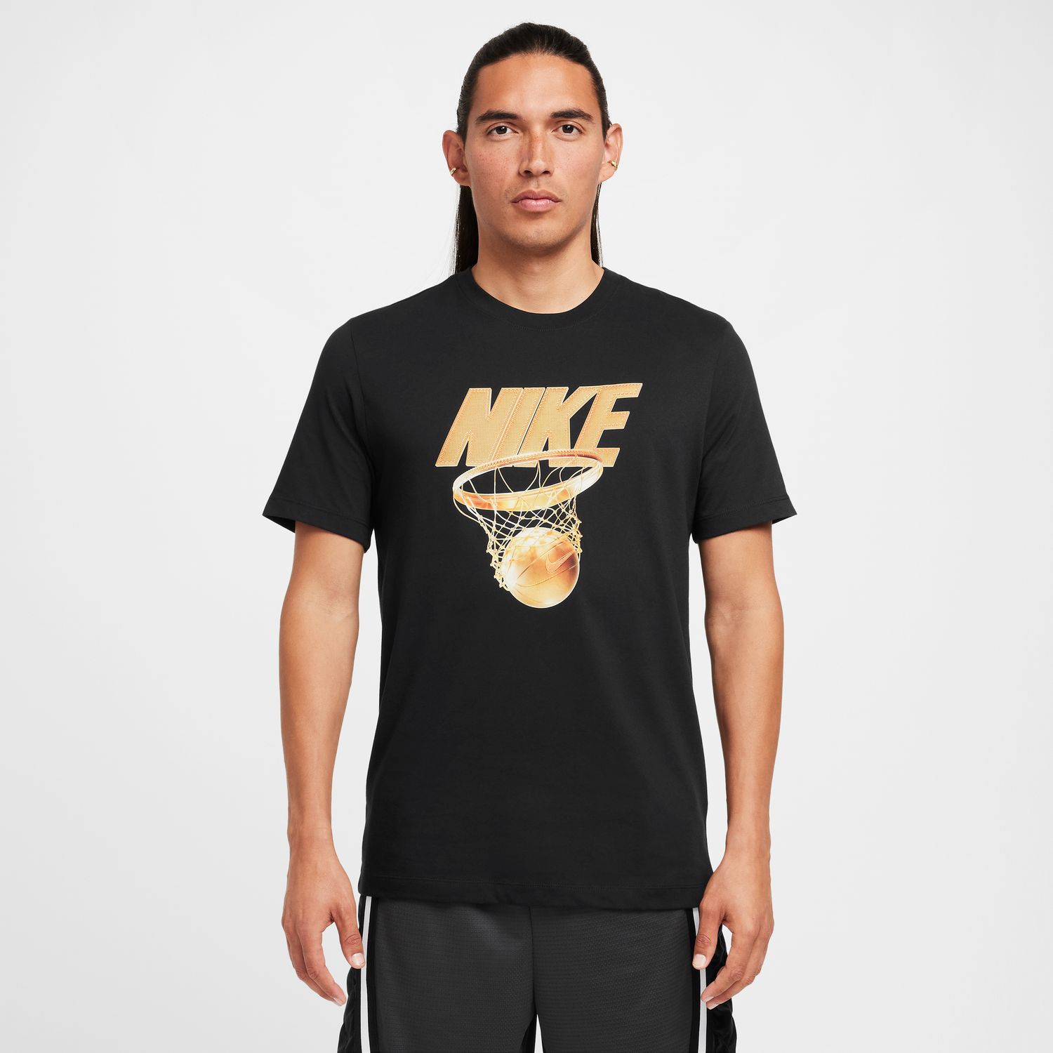 Nike Dri-FIT Basketball Tee Black - Pánské - Triko Nike - Černé - HF6205-010 - Velikost: S