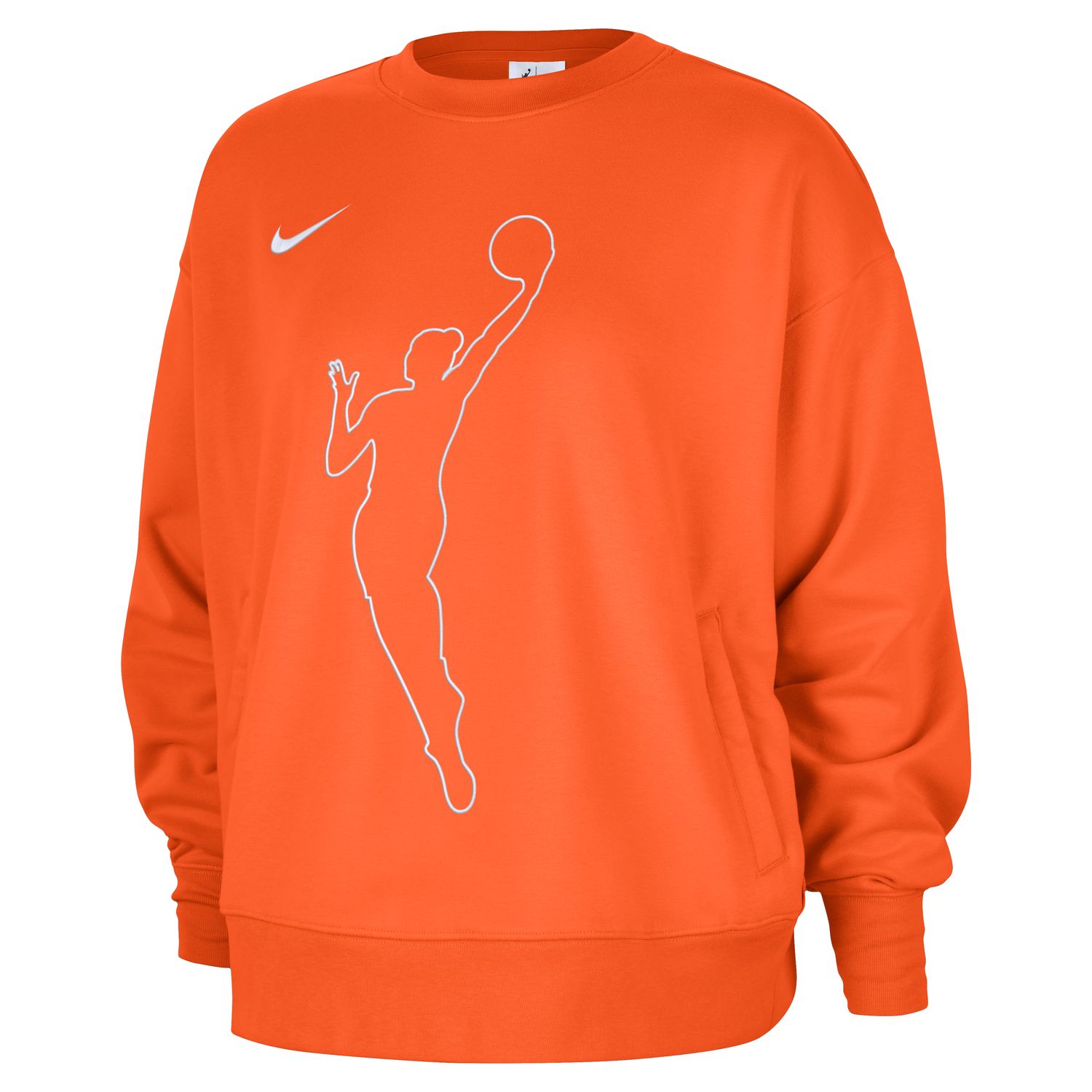 Nike WNBA Team 13 Swoosh Fly Wmns Fleece Crewneck Brilliant Orange - Dámské - Mikina Nike - Oranžové - HF6530-820 - Velikost: XS