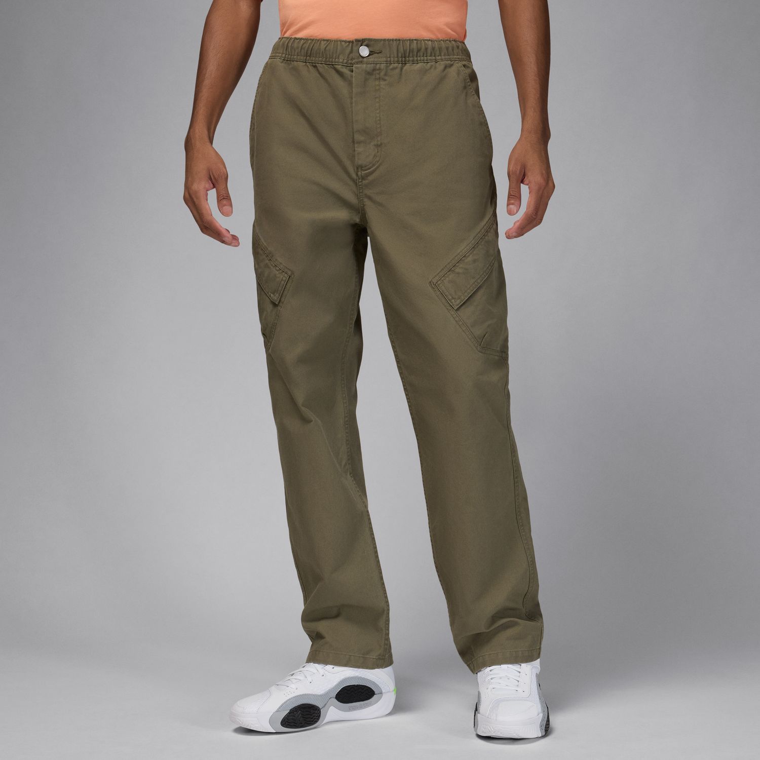 Jordan Tatum Chicago Pants Medium Olive - Pánské - Kalhoty Jordan - Zelené - HF7843-222 - Velikost: 2XL
