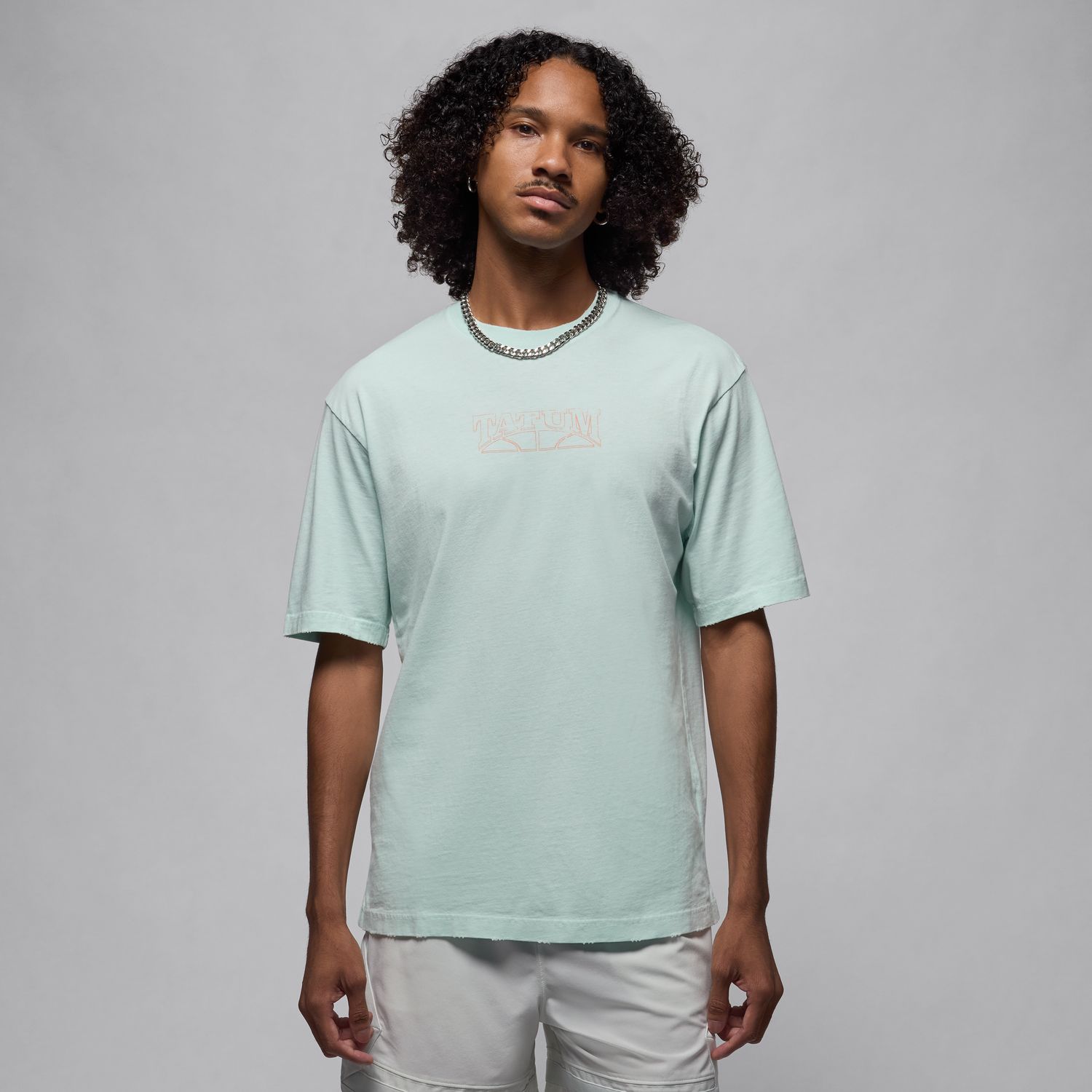 Levně Jordan Tatum Tee Spruce Aura - Pánské - Triko Jordan - Modré - HF7849-028