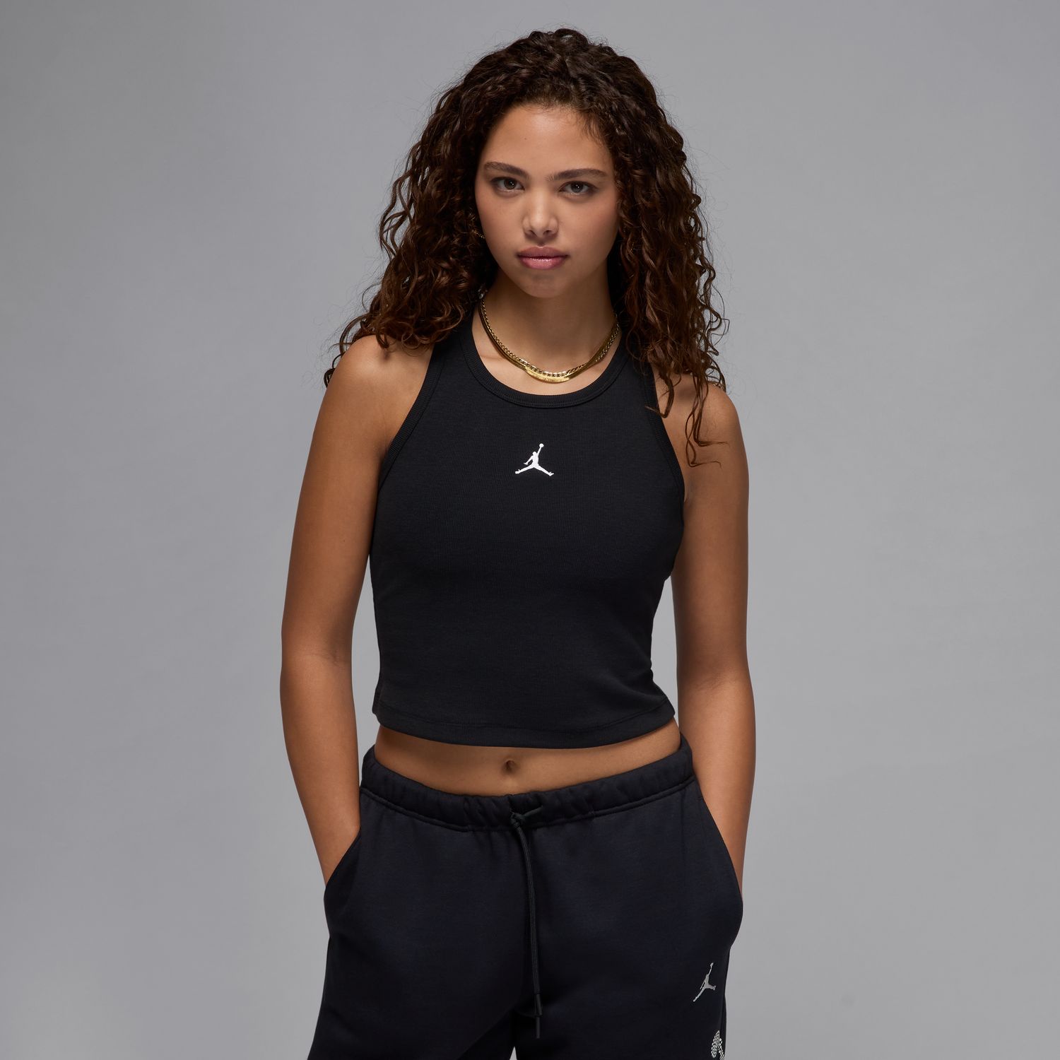 Jordan Essentials Wmns Tank Top Black - Dámské - Triko Jordan - Černé - HF9474-010 - Velikost: L