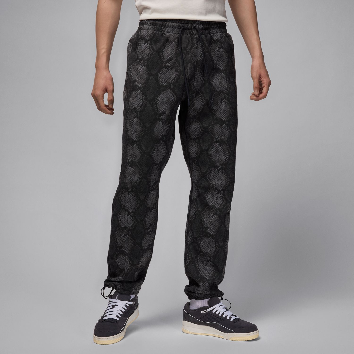Jordan Sport Dri-FIT Hoop Fleece Printed Pants - Pánské - Kalhoty Jordan - Černé - HF9896-010 - Velikost: 2XL