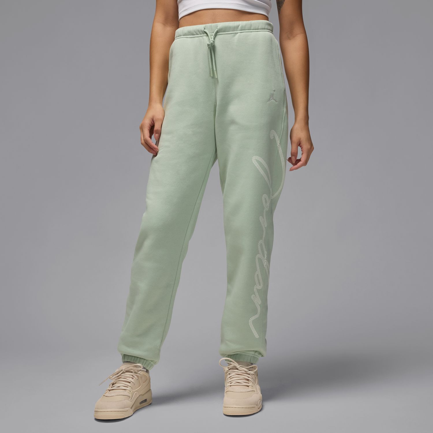 Jordan Brooklyn Fleece Pants Wmns Seafoam - Dámské - Tepláky Jordan - Zelené - HJ0208-017 - Velikost: L/T