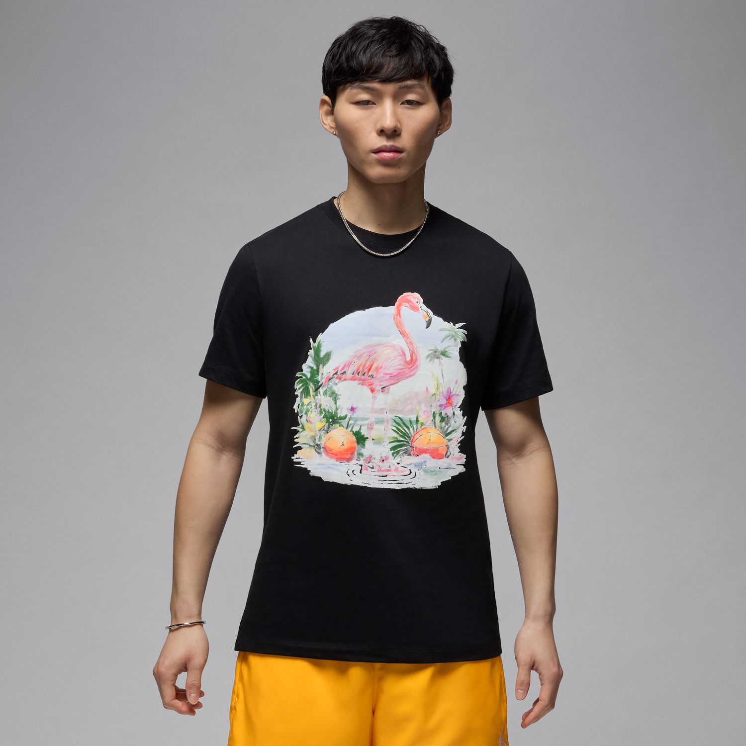 Jordan Flight Essentials Flamingo Tee Black - Pánské - Triko Jordan - Černé - HJ2399-010 - Velikost: S