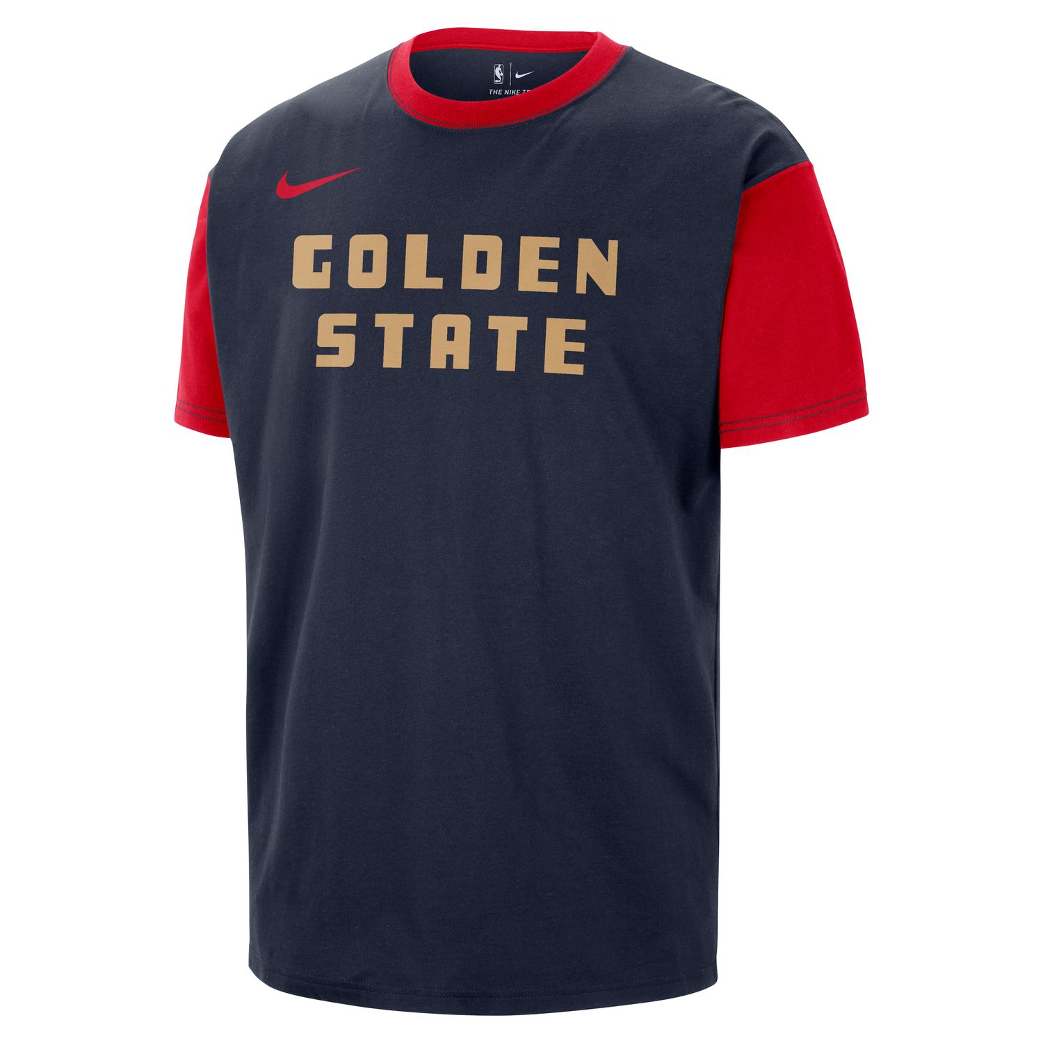 Nike NBA Golden State Warriors Courtside City Edition Tee - Pánské - Triko Nike - Modré - HJ2478-419 - Velikost: L