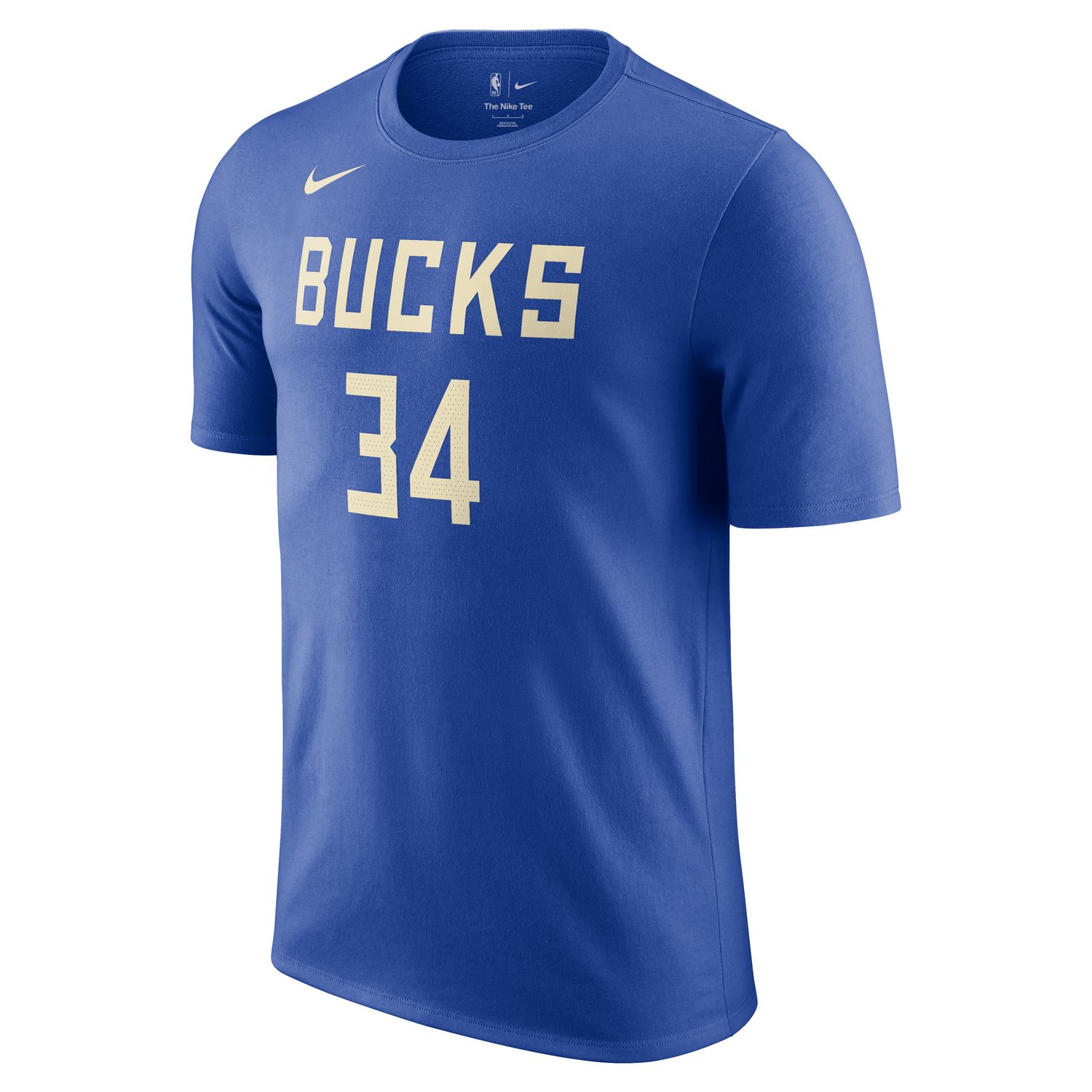 Levně Nike NBA Giannis Antetokounmpo Milwaukee Bucks Essential City Edition Tee - Pánské - Triko Nike - Modré - HJ2779-483