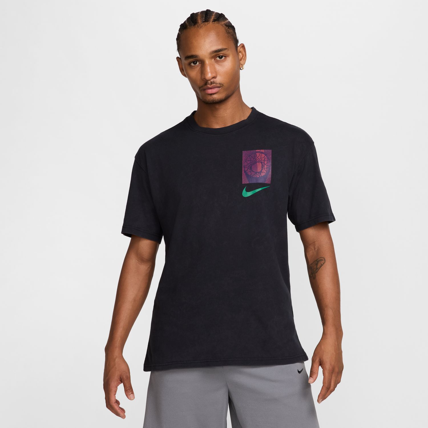 Nike Max90 Basketball Tee Black - Pánské - Triko Nike - Černé - HJ3325-010 - Velikost: L