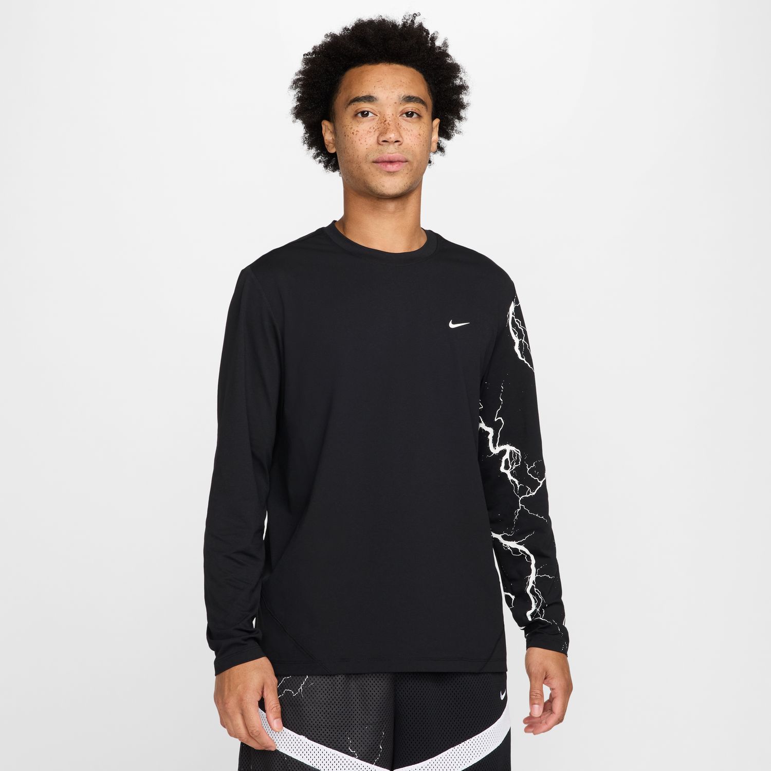 Nike Dri-FIT Ja Long-Sleeve Basketball Top - Pánské - Triko Nike - Černé - HJ3891-010 - Velikost: XS