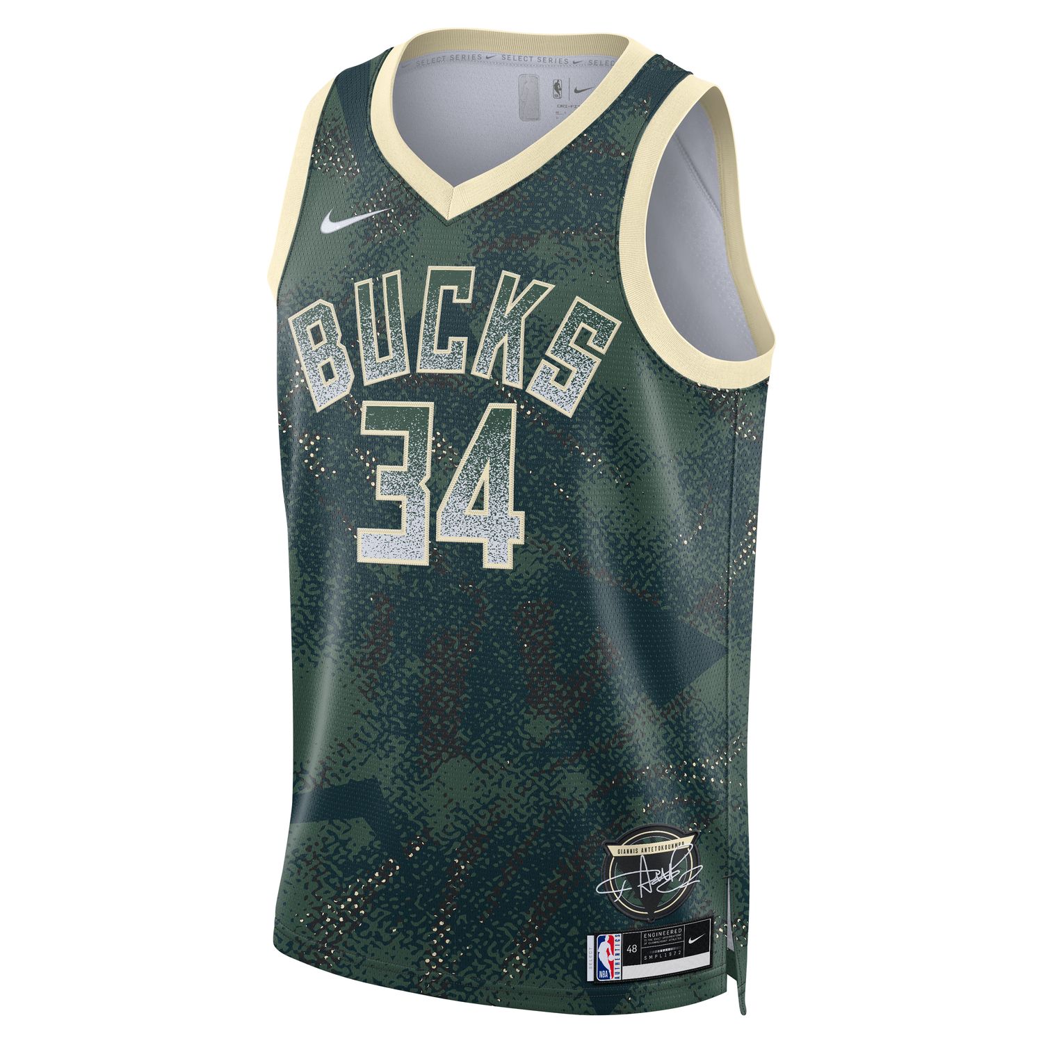 Nike Dri-FIT NBA Giannis Antetokounmpo Milwaukee Bucks 2025/26 Select Series Swingman Jersey - Pánské - Dres Nike - Zelené - HJ4065-323 - Velikost: XL