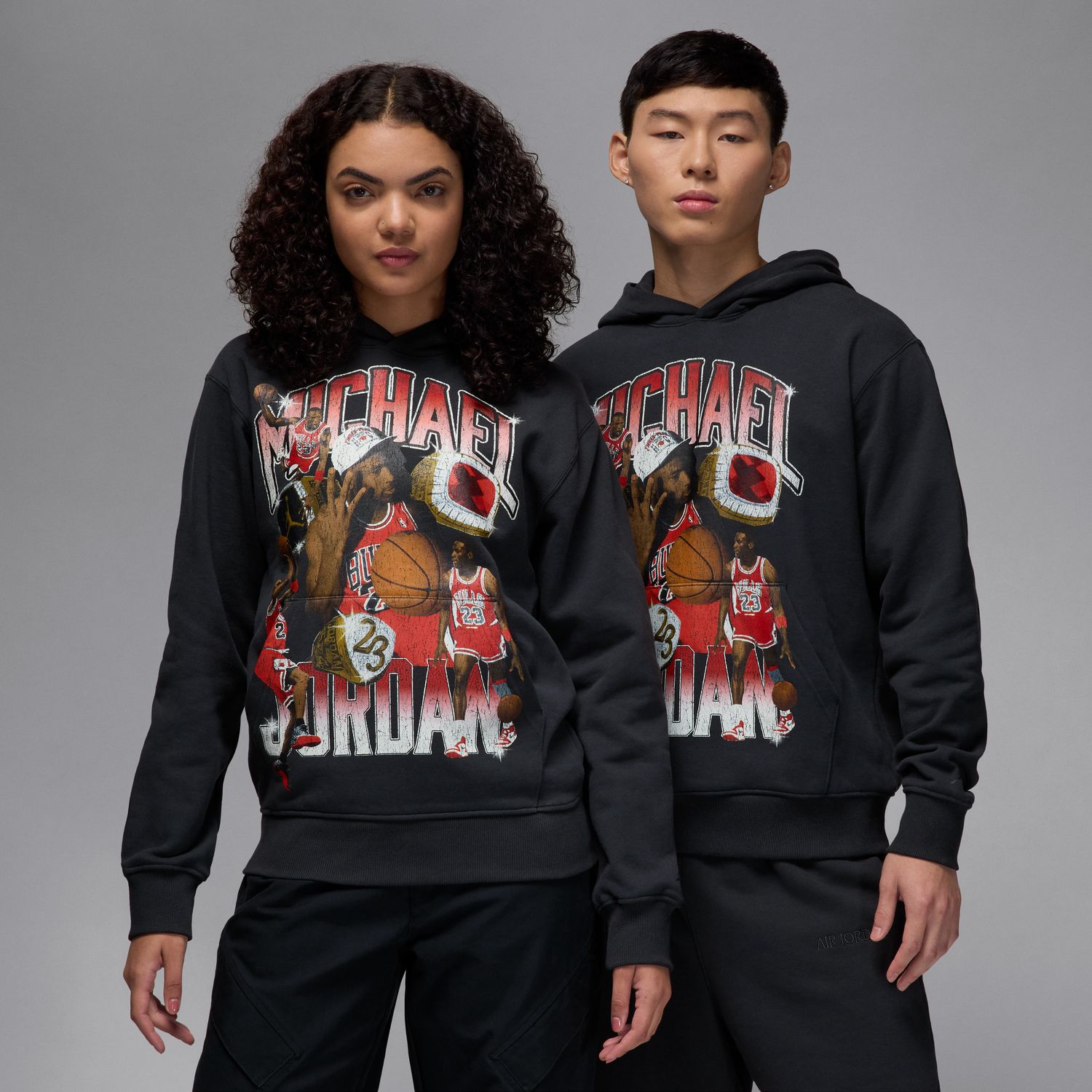 Levně Jordan Flight Fleece Graphic Pullover Hoodie Off Noir - Pánské - Mikina Jordan - Černé - HJ4396-045