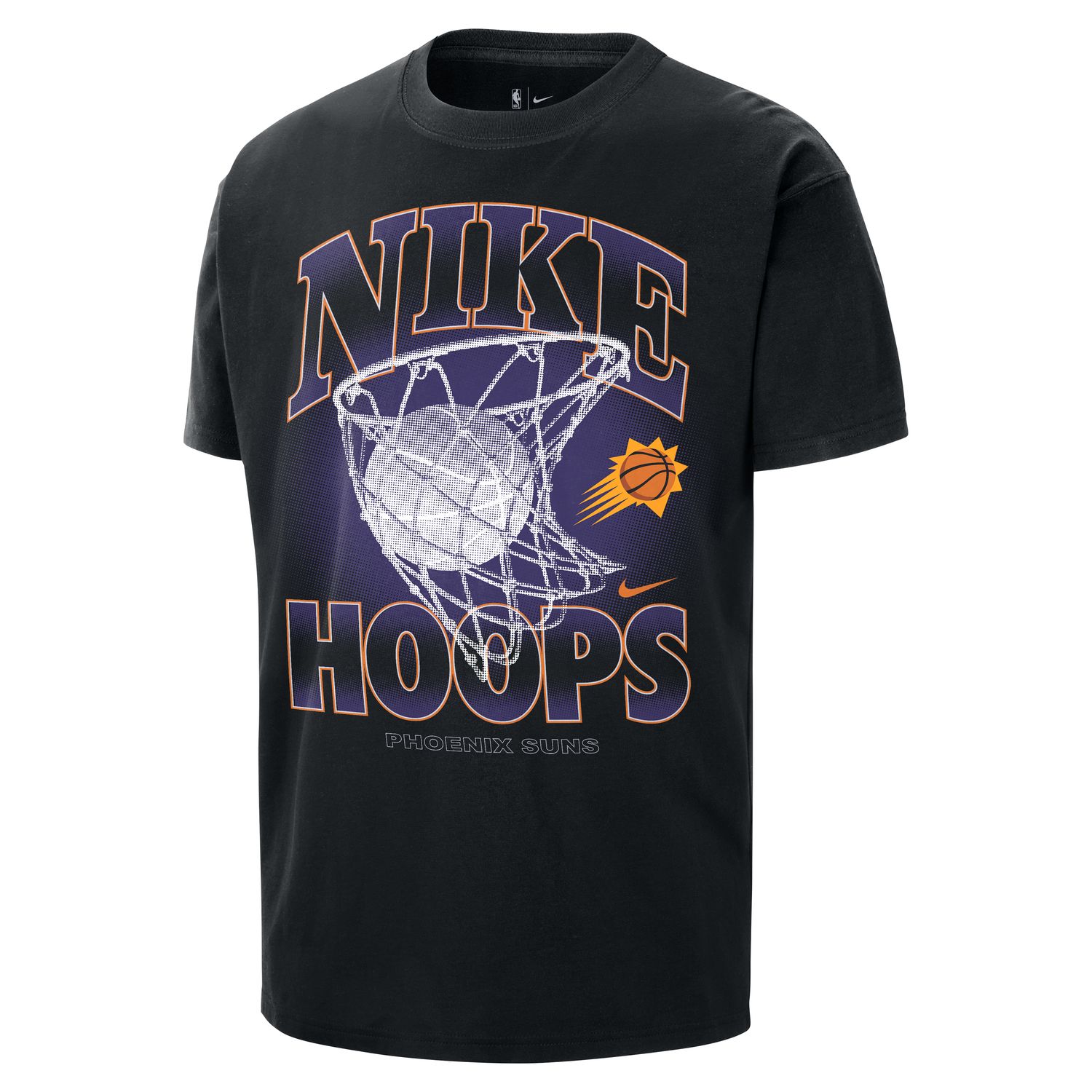 Nike NBA Max90 Vintage Phoenix Suns Courtside Tee Black - Pánské - Triko Nike - Černé - HQ1276-010 - Velikost: S