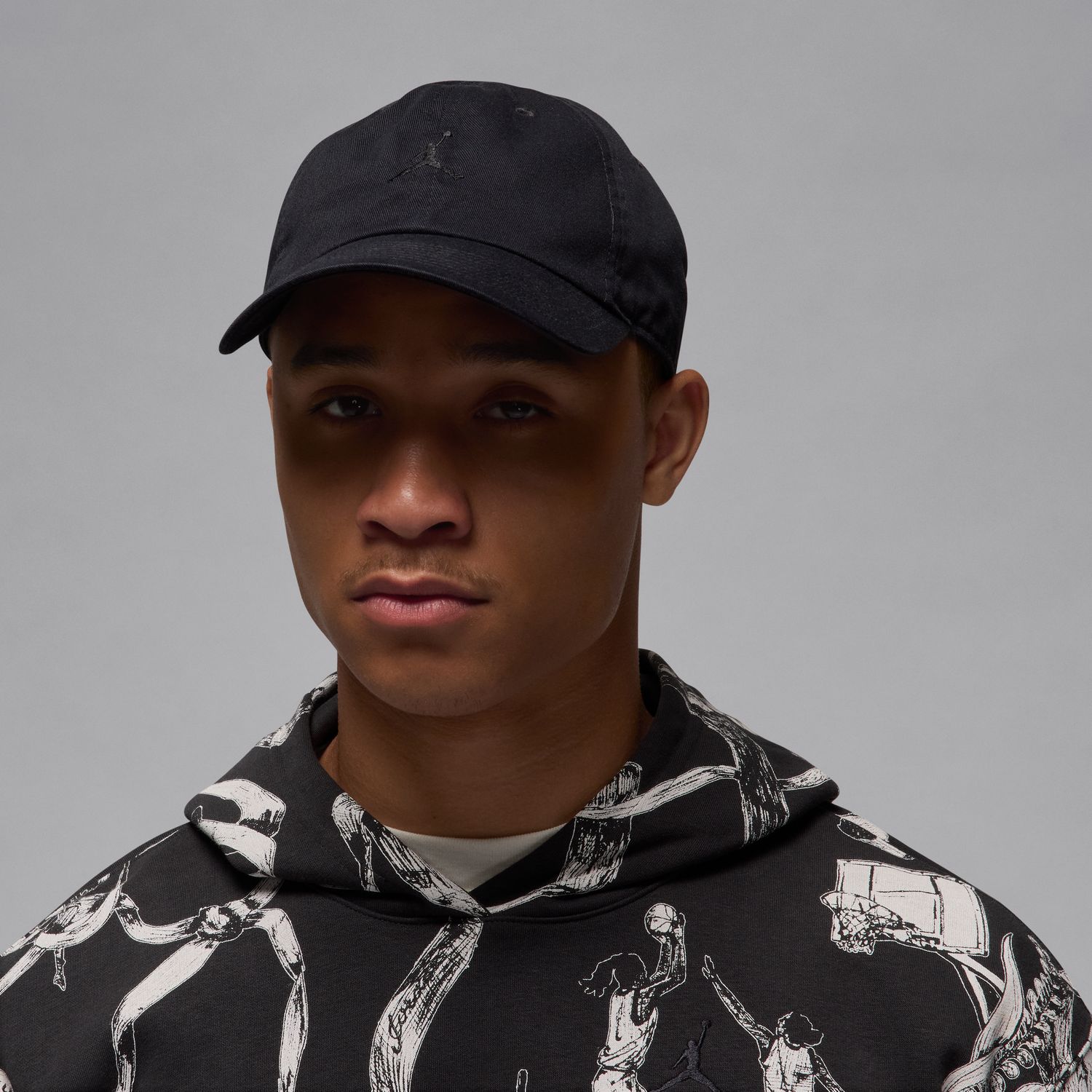 Jordan Club Unstructured Curved-Bill Hat Black - Unisex - Kšiltovka Jordan - Černé - HQ1963-011 - Velikost: S/M