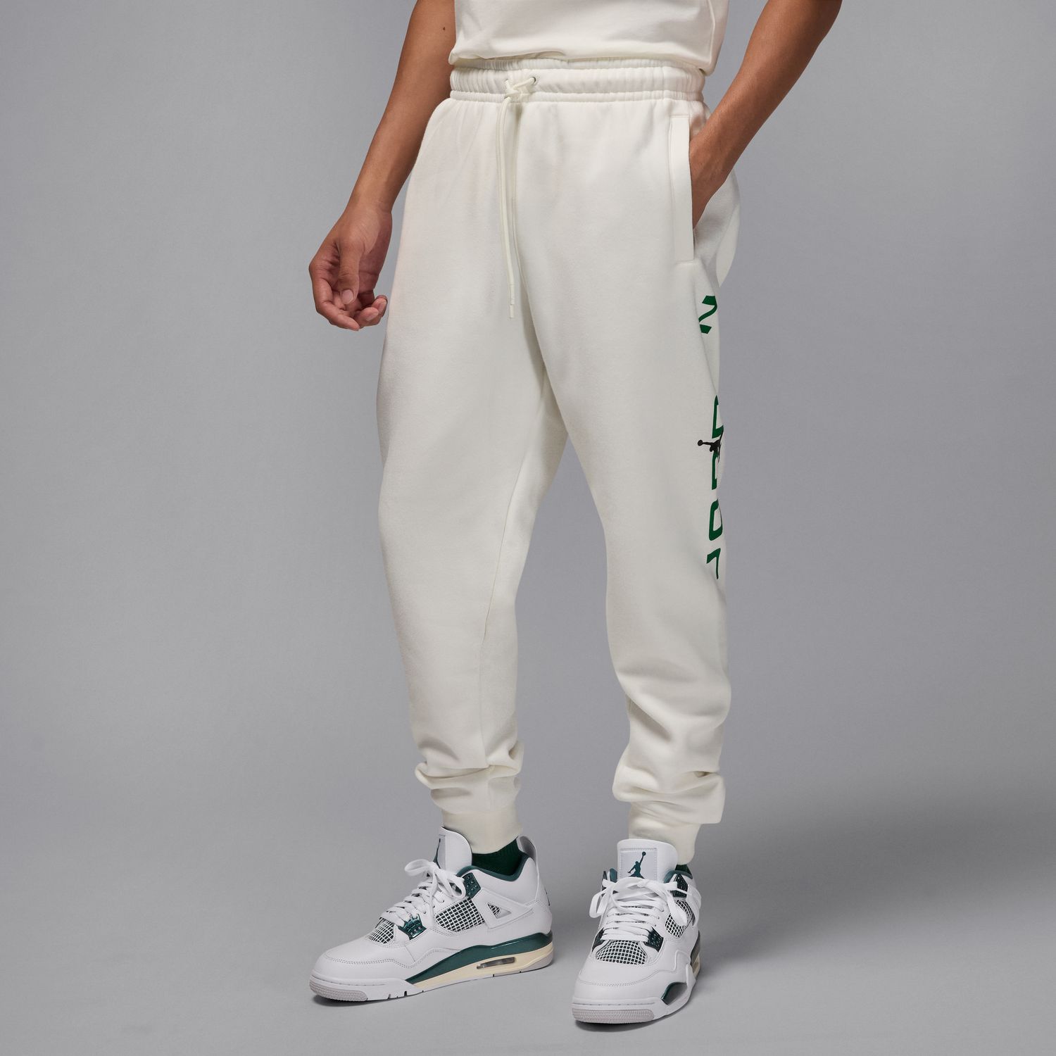 Jordan Essentials Fleece Joggers White - Pánské - Tepláky Jordan - Bílé - HQ4645-133 - Velikost: 3XL