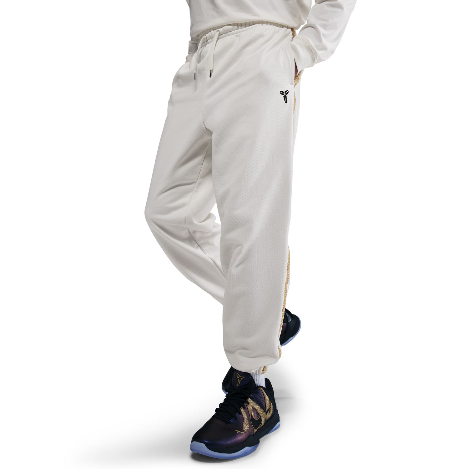 Nike Therma-FIT Kobe Basketball Pants Sail - Pánské - Kalhoty Nike - Bílé - HQ4699-133 - Velikost: L