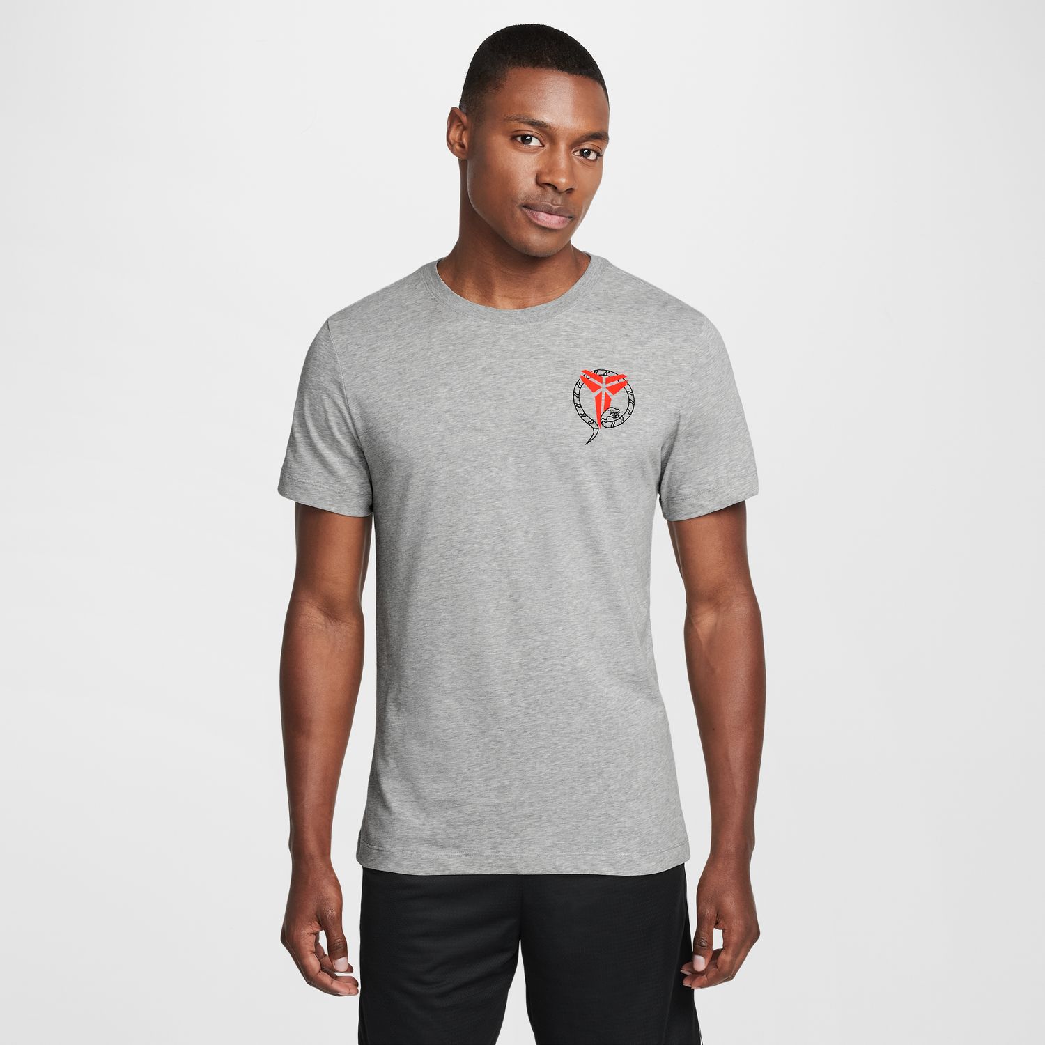 Nike Dri-FIT Kobe "Stockings" Tee Heather Grey - Pánské - Triko Nike - Šedé - HV5150-063 - Velikost: L