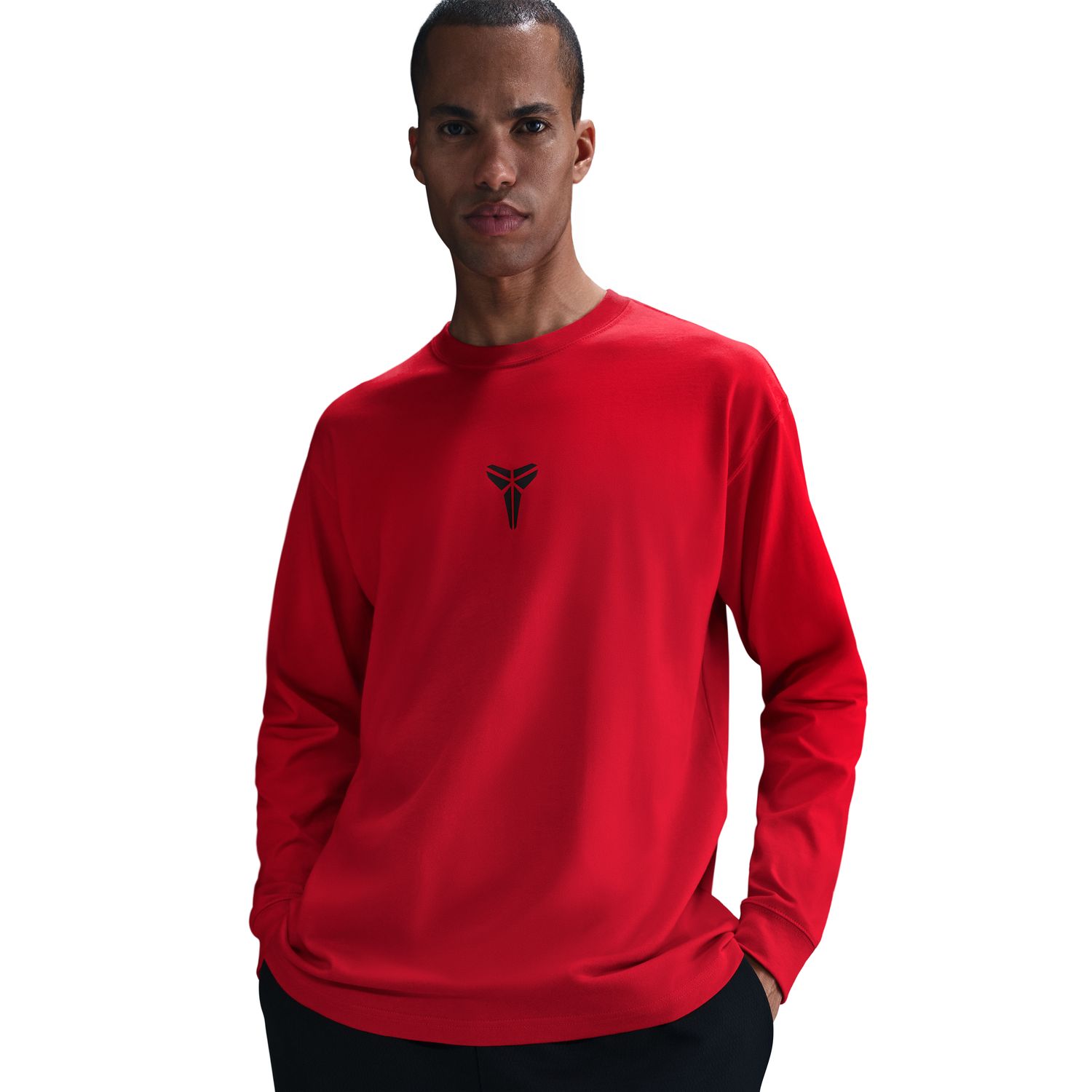 Nike Max90 Kobe Long-Sleeve Tee University Red - Pánské - Triko Nike - Červené - IB0241-657 - Velikost: 2XL