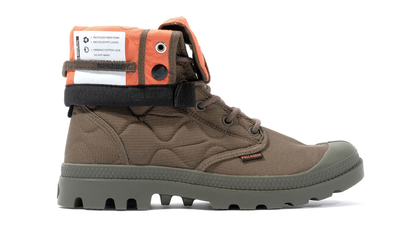 Palladium Baggy Re-Quilted Olive Night - Unisex - Tenisky Palladium - Hnědé - 74319-325-M - Velikost: 43