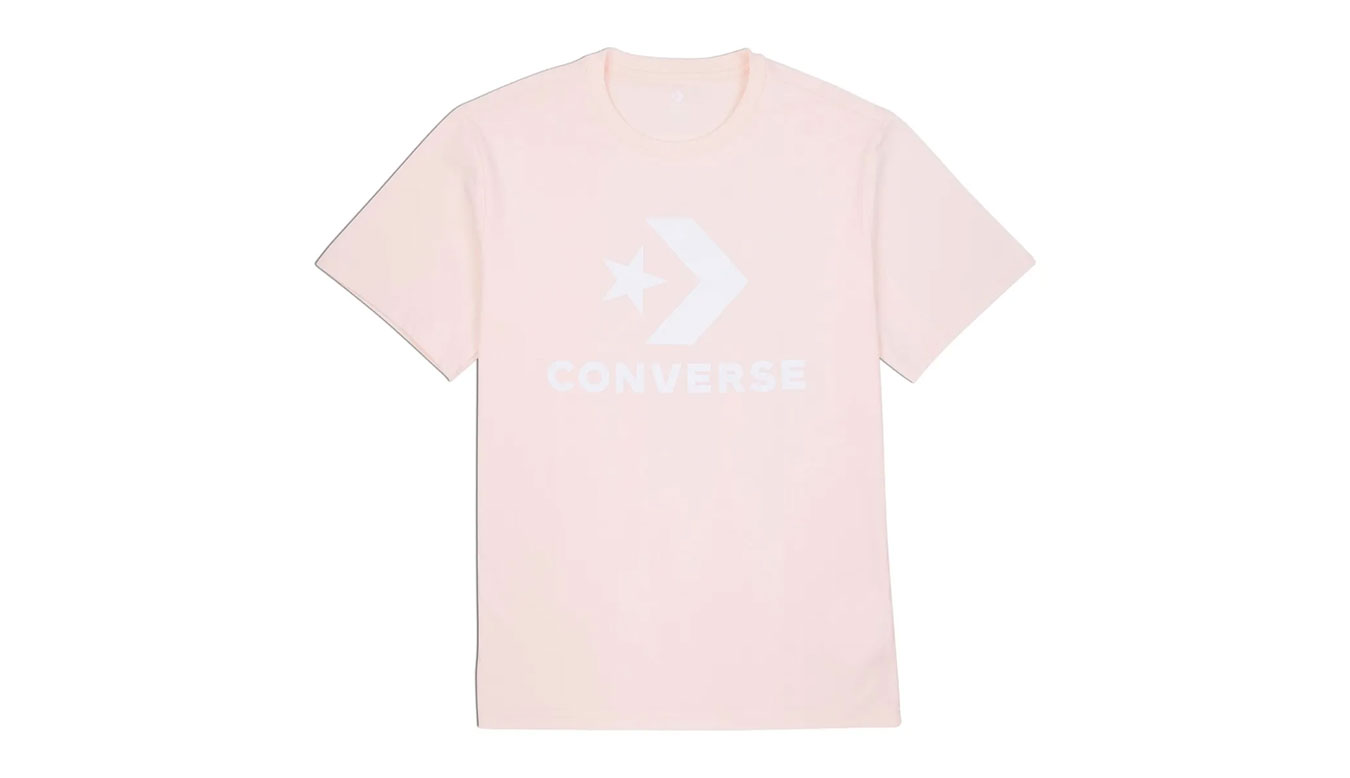 Levně Converse Standard Fit Large Logo Star Chevron Tee S - Pánské - Triko Converse - Růžové - 10025458-A38