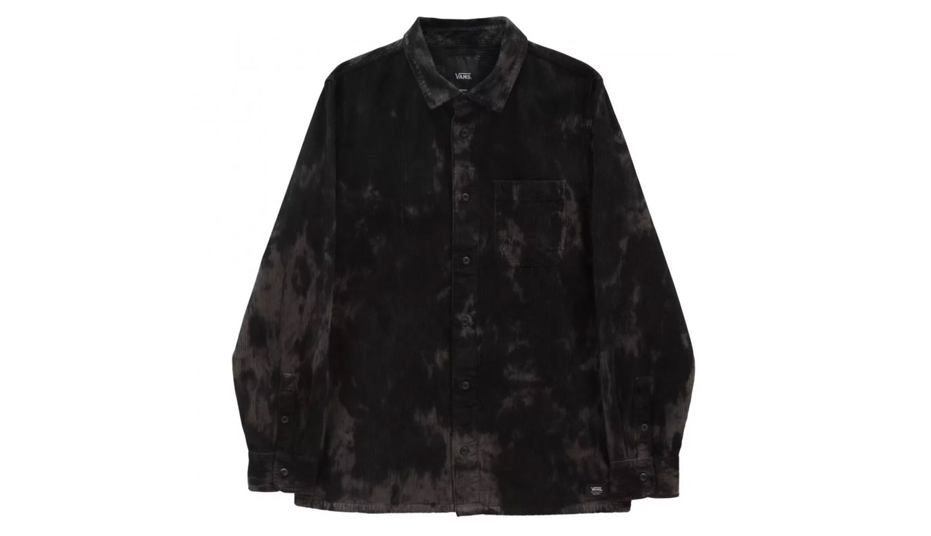 Vans Garnett Plymouth L/S Woven Shirt Black - Unisex - Mikina Vans - Černé - VN0A7SEGHR0 - Velikost: XL