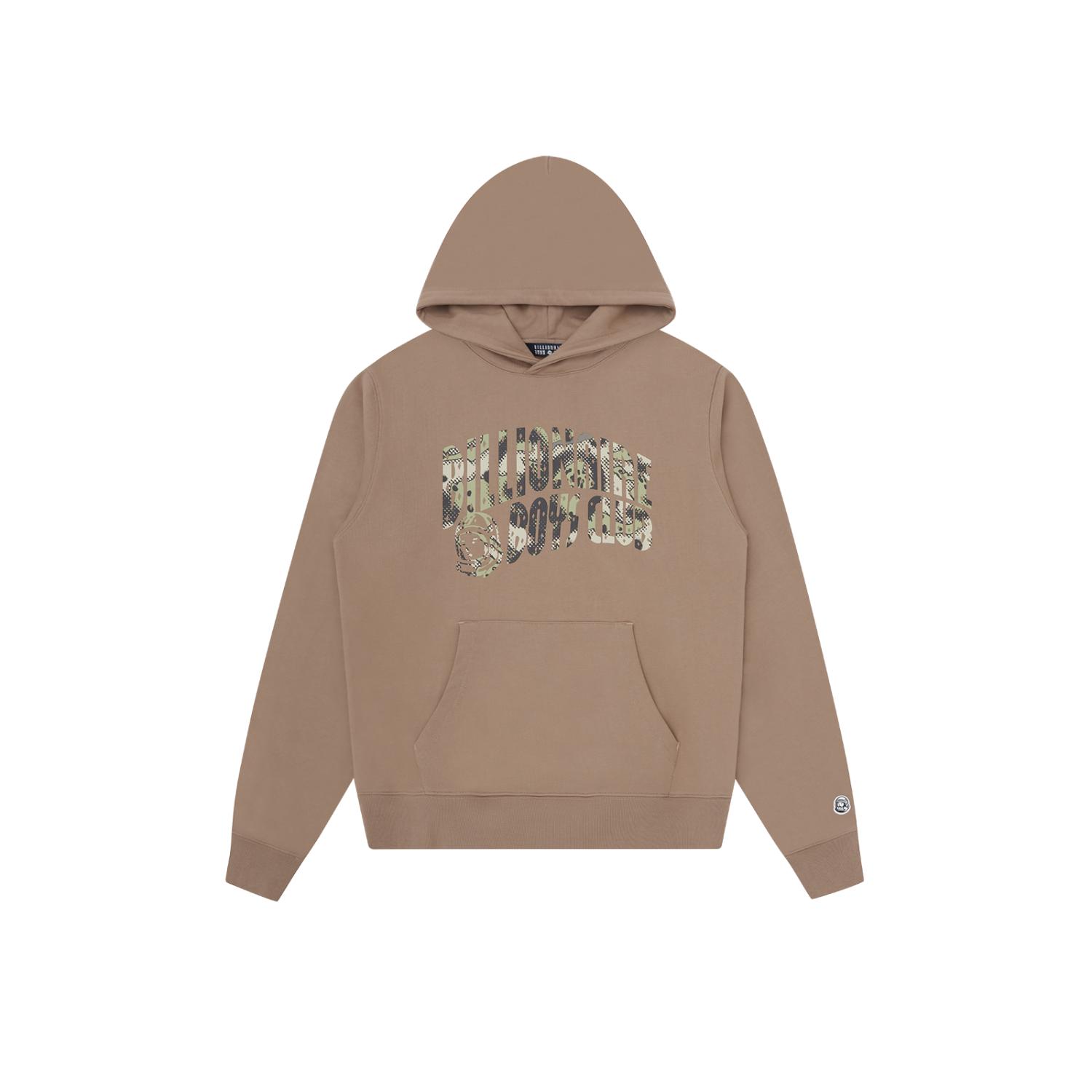 Billionaire Boys Club Overlay Camo Fill Arch Logo Popover Hoodie - Pánské - Mikina Billionaire Boys Club - Hnědé - B26132-TAUPE - Velikost: XS