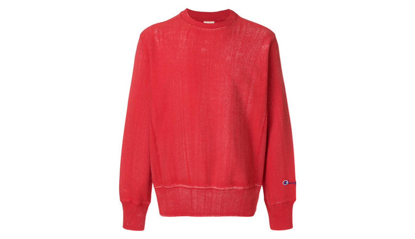 Champion Reverse Weave Crewneck Sweatshirt - Unisex - Mikina Champion - Červené - 211680-RS033 - Velikost: M