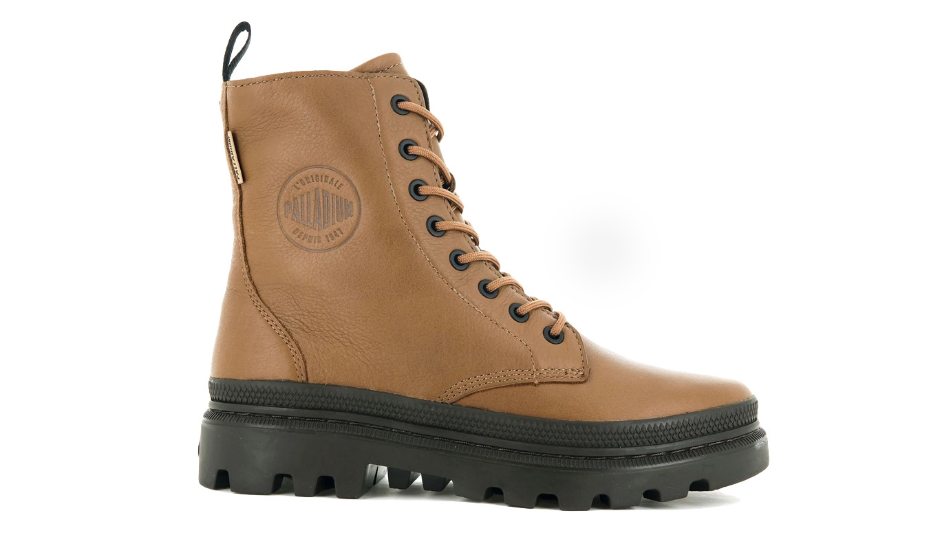 Palladium Pallatrooper Off Leather - Pánské - Tenisky Palladium - Hnědé - 77972-252-M - Velikost: 42