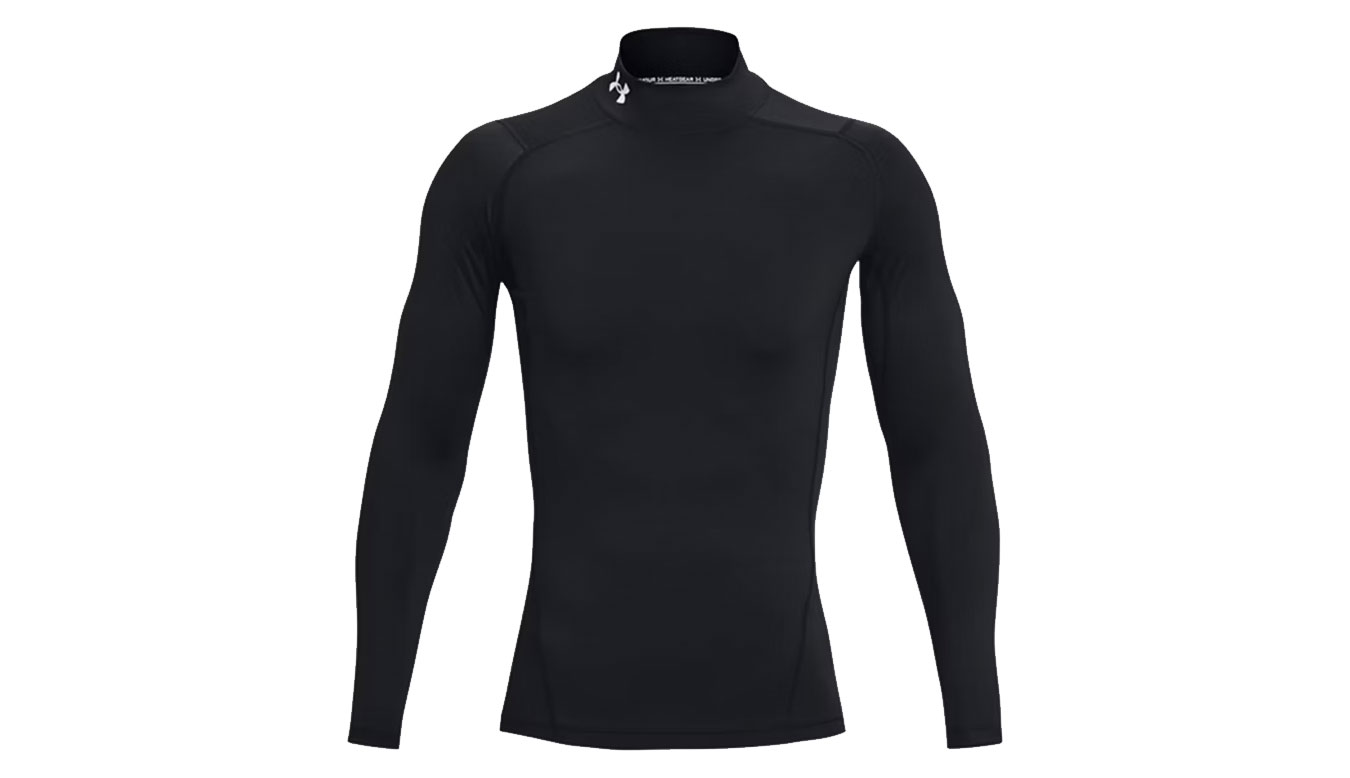 Levně Under Armour UA HG Armour Comp Mock LS S - Pánské - Kompresní tričko s dlouhým rukávem Under Armour - Černé - 1369606-001
