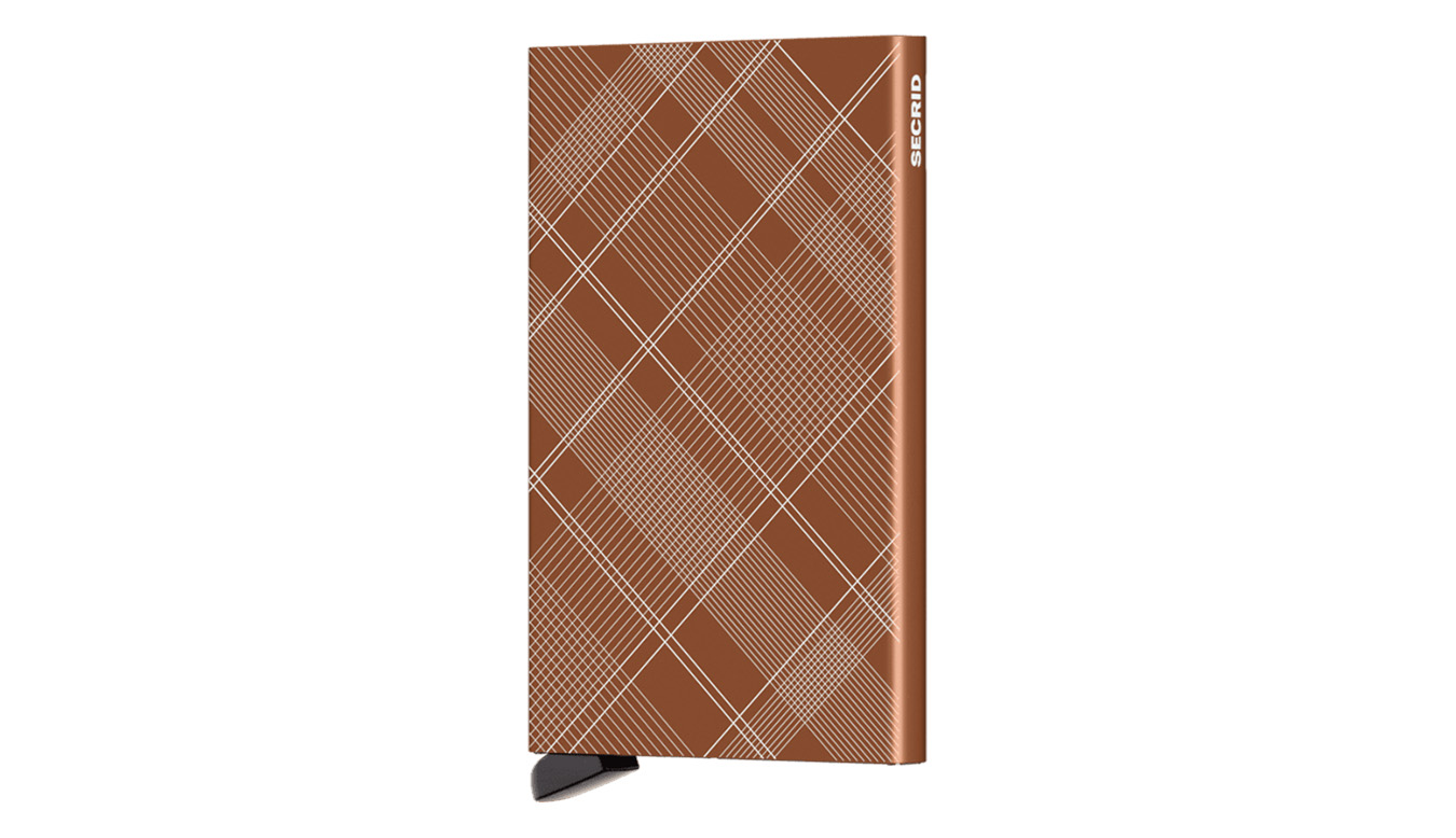Secrid Cardprotector Laser Tartan Rust - Unisex - Doplněk Secrid - Hnědé - CLa-Tartan-Rust - Velikost: UNI