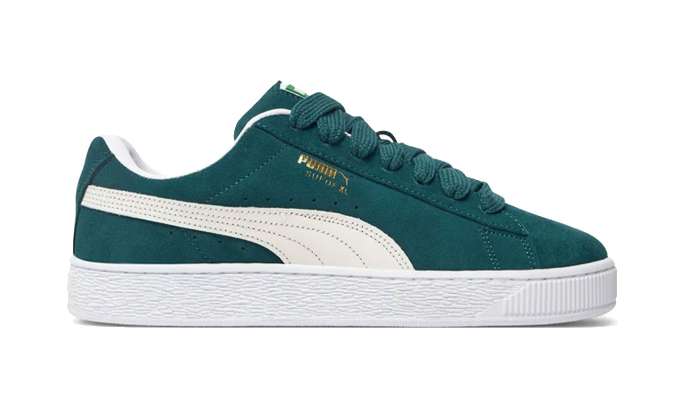 Puma Suede XL Dark Myrtle - Pánské - Tenisky Puma - Zelené - 395205-21 - Velikost: 45