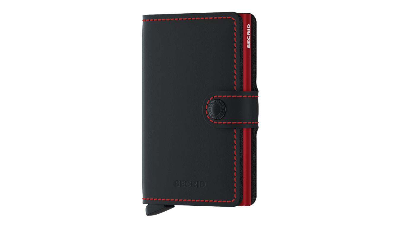 Levně Secrid Miniwallet Matte Black & Red - Unisex - Doplněk Secrid - Černé - MM-Black-Red