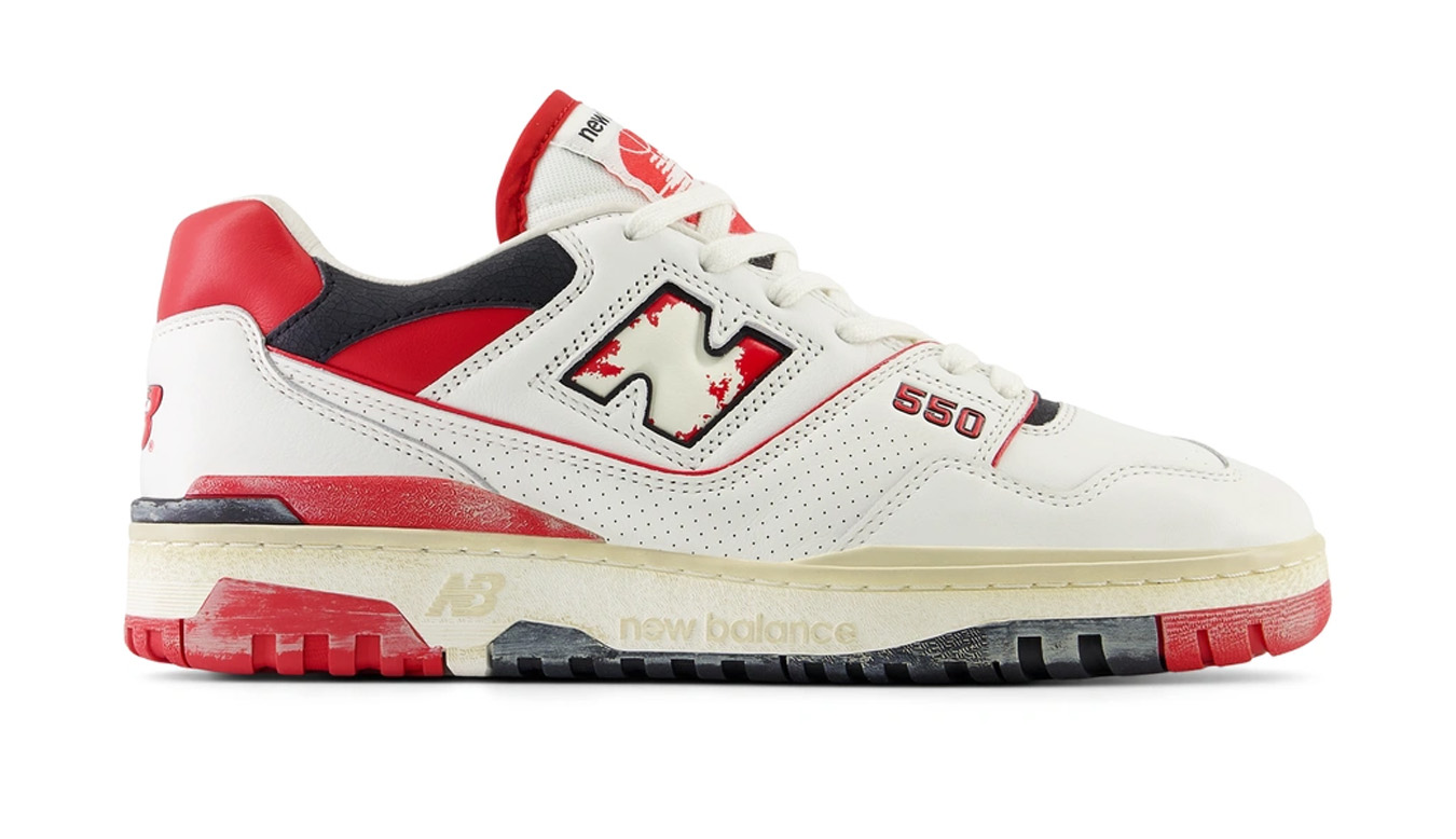 Levně New Balance 550 - Sea Salt / Vintage Red - Pánské - Tenisky New Balance - Bílé - BB550VGA