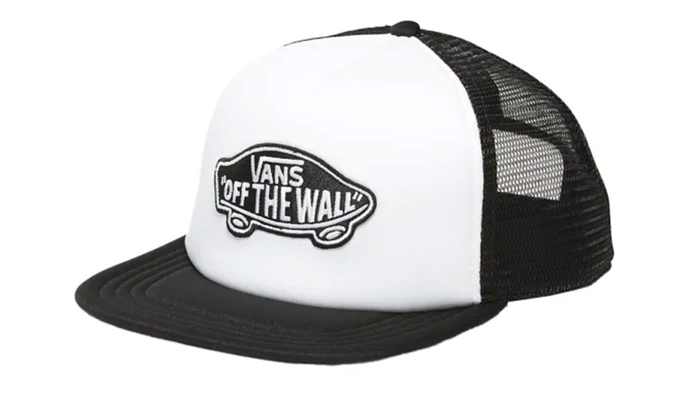Vans Classic Patch Curved Bill Trucker Black/White - Unisex - Čepice Vans - Černé - VN00066XY28 - Velikost: UNI